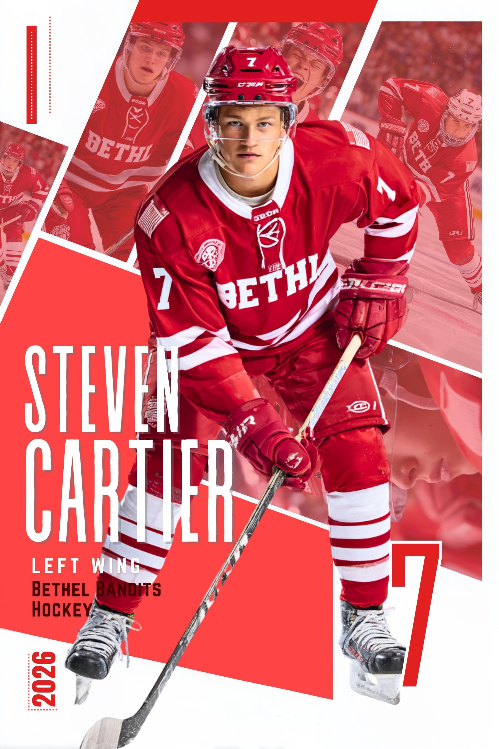 Multi-Photo Collage Hockey Poster Template | Editable in Canva | 2:3