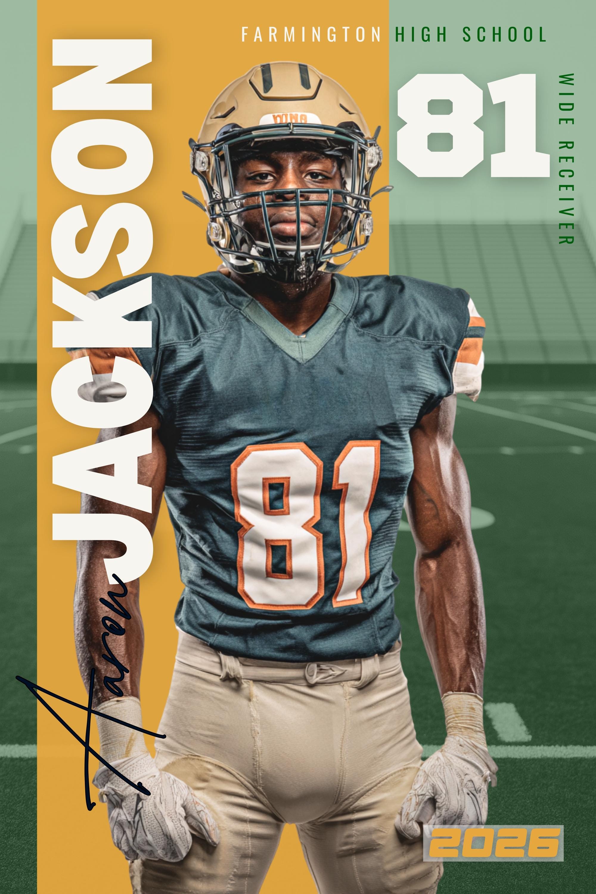 Stadium Field Football Poster Template | Editable in Canva | 2:3