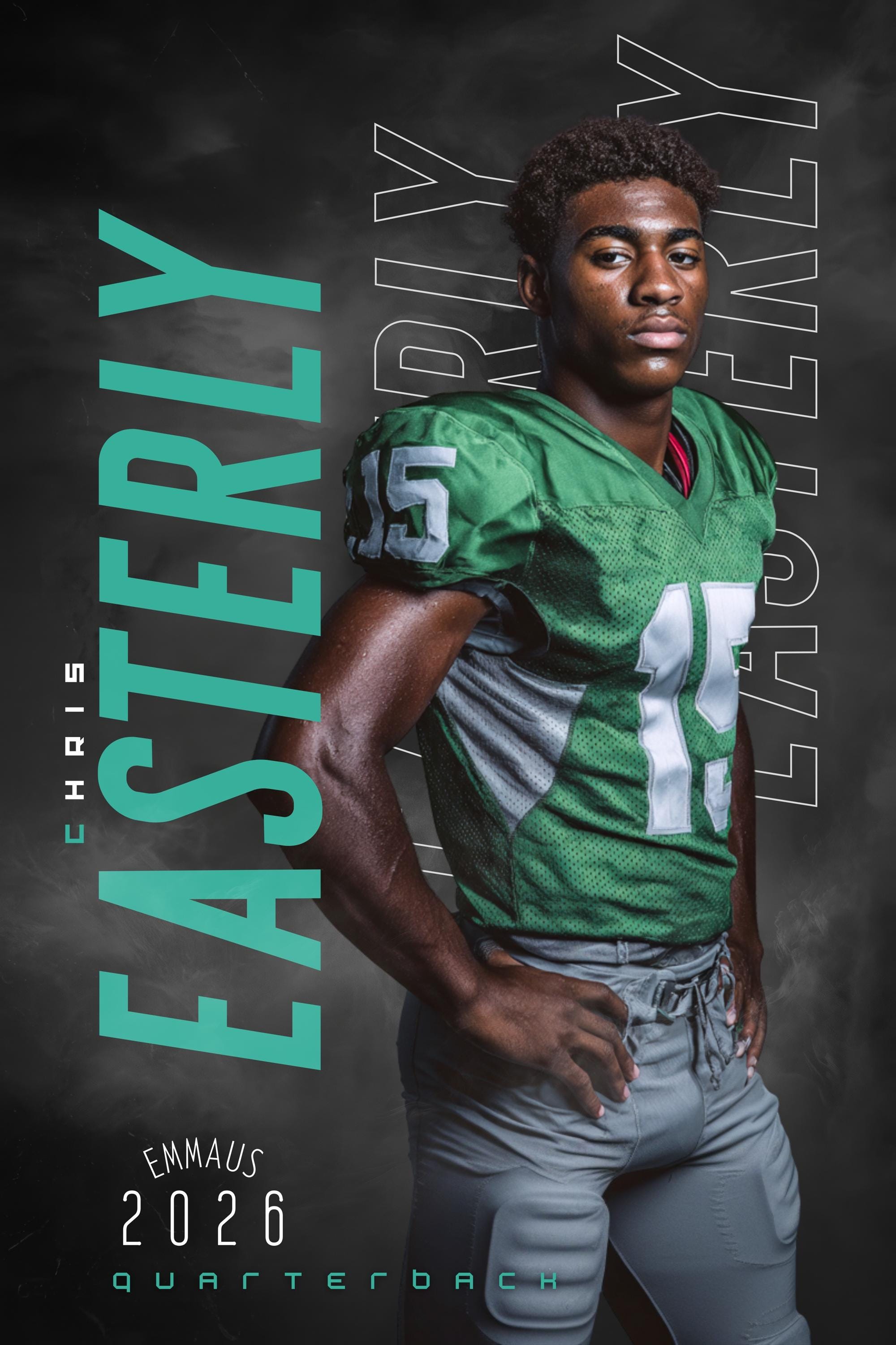 Repeating Name Football Poster Template | Editable in Canva | 2:3