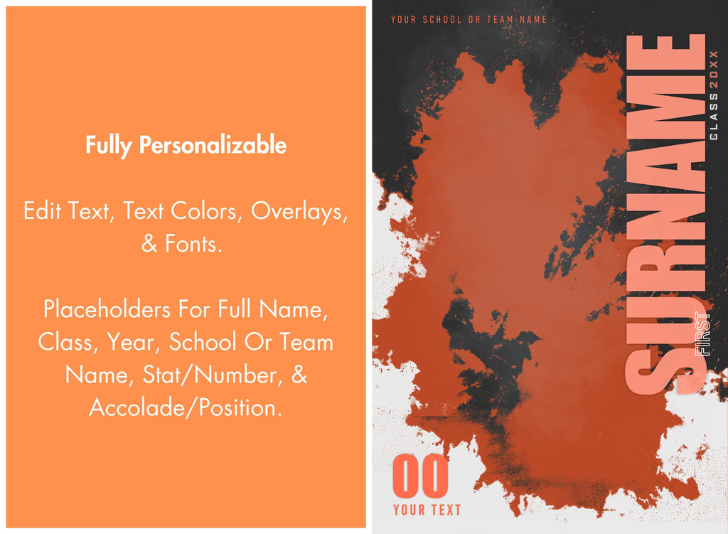 Color Splash Basketball Poster Template | Editable in Photoshop | 2:3
