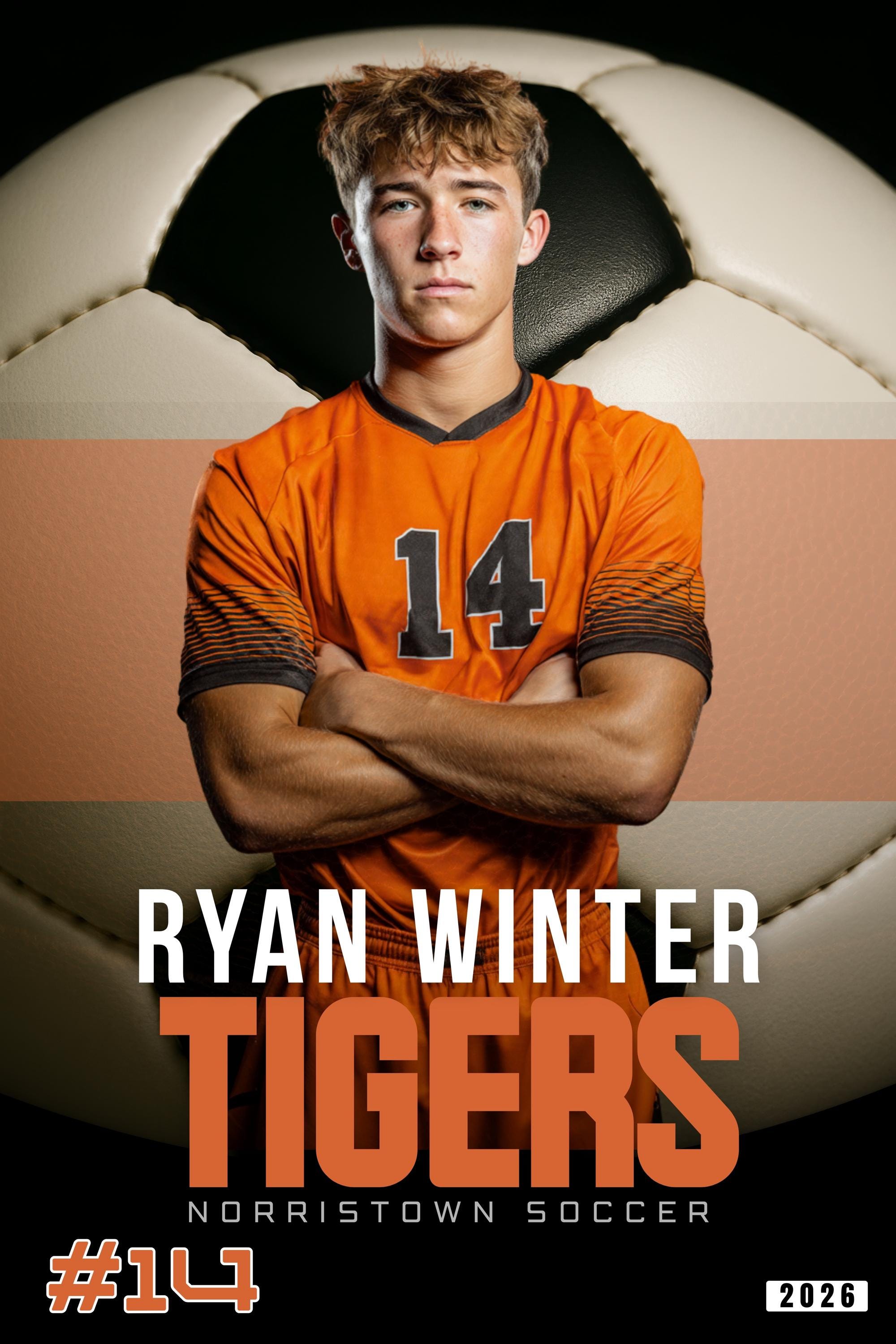 Soccer Ball Closeup Player Poster Template | Editable in Canva | 2:3