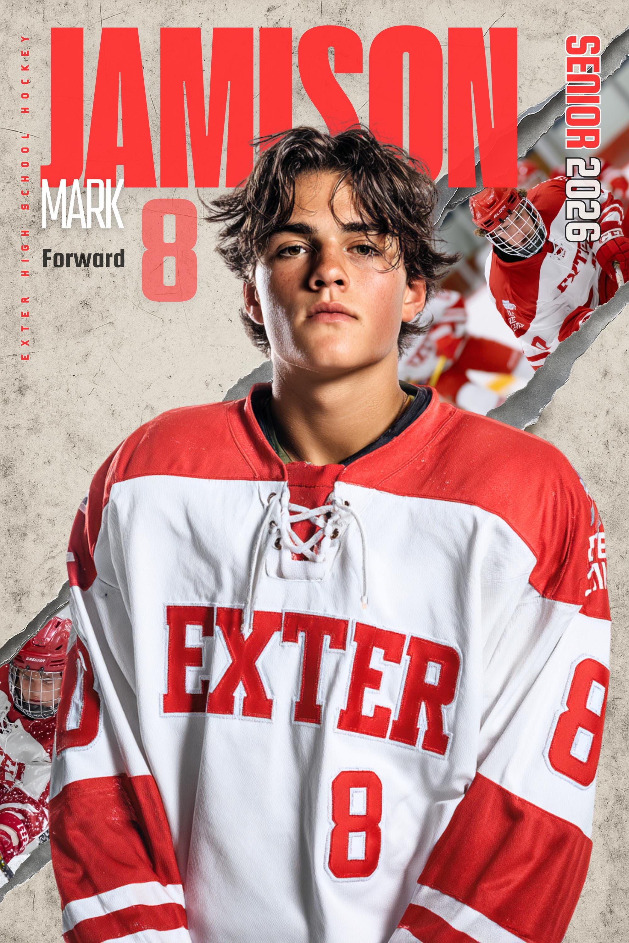 Torn Backdrop Hockey Poster Template | Editable in Canva | 2:3
