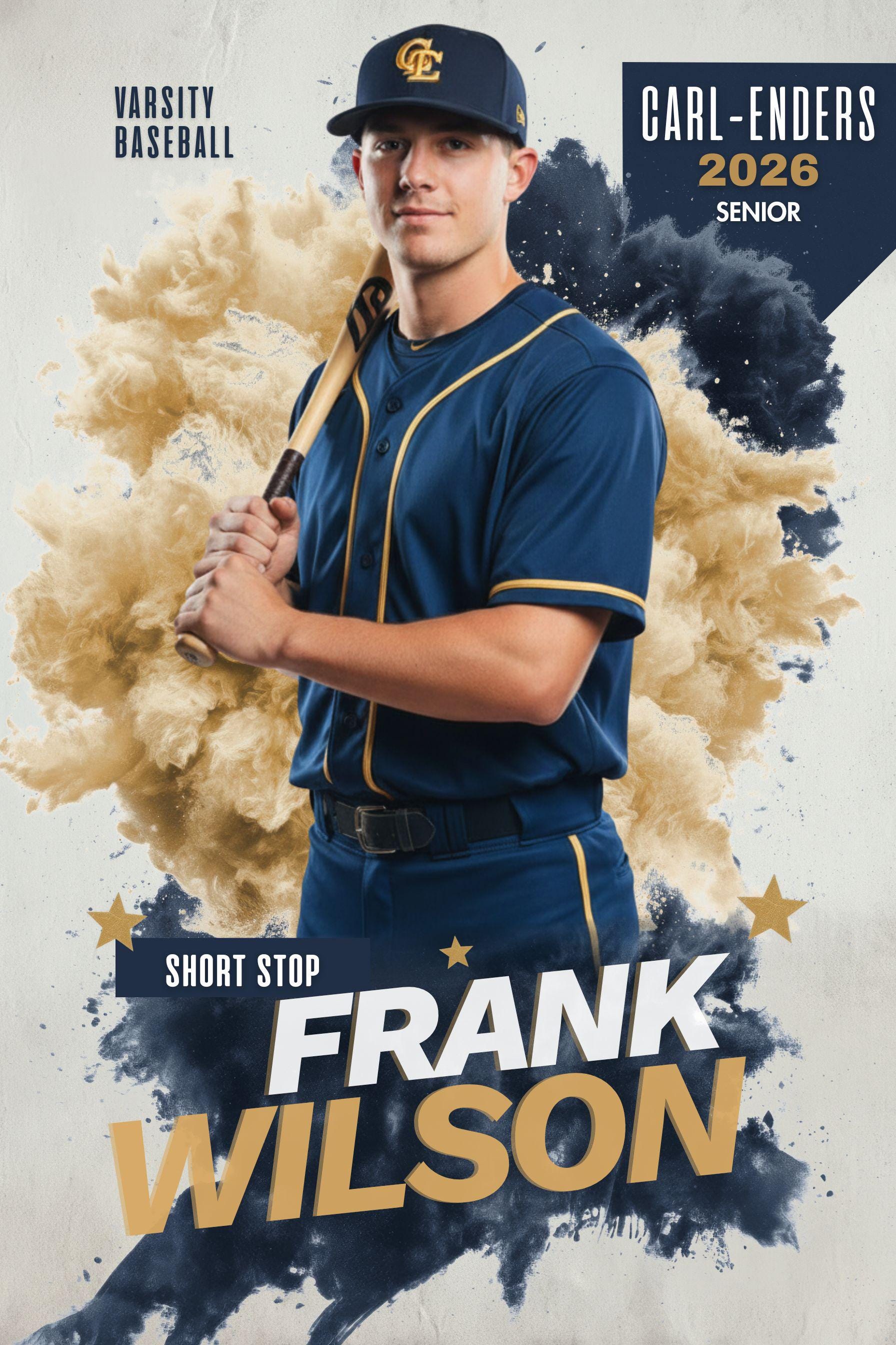Color Burst Baseball Poster Template | Editable in Canva | 2:3