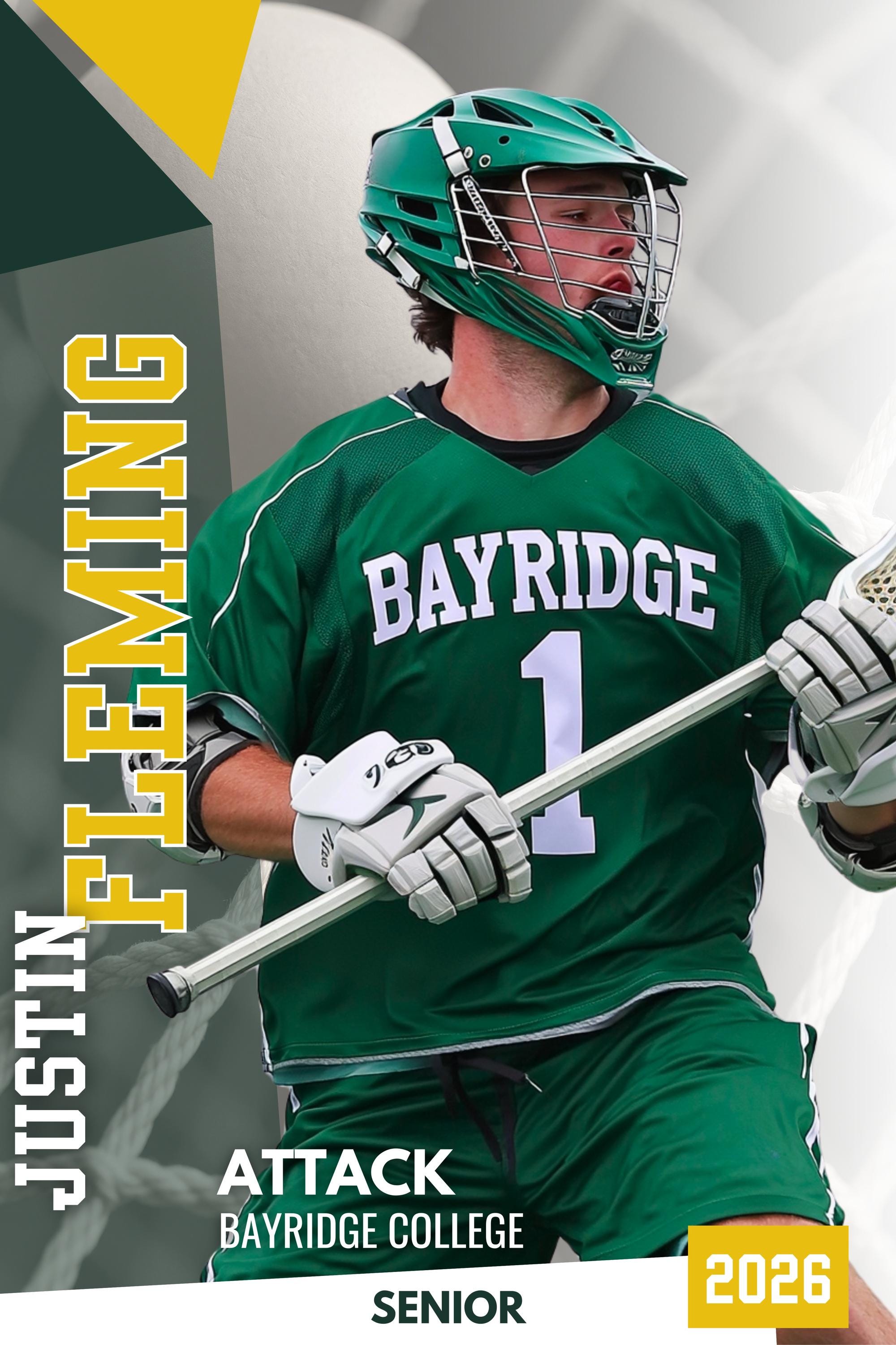 Net & Ball Lacrosse Poster Template | Editable in Canva | 2:3