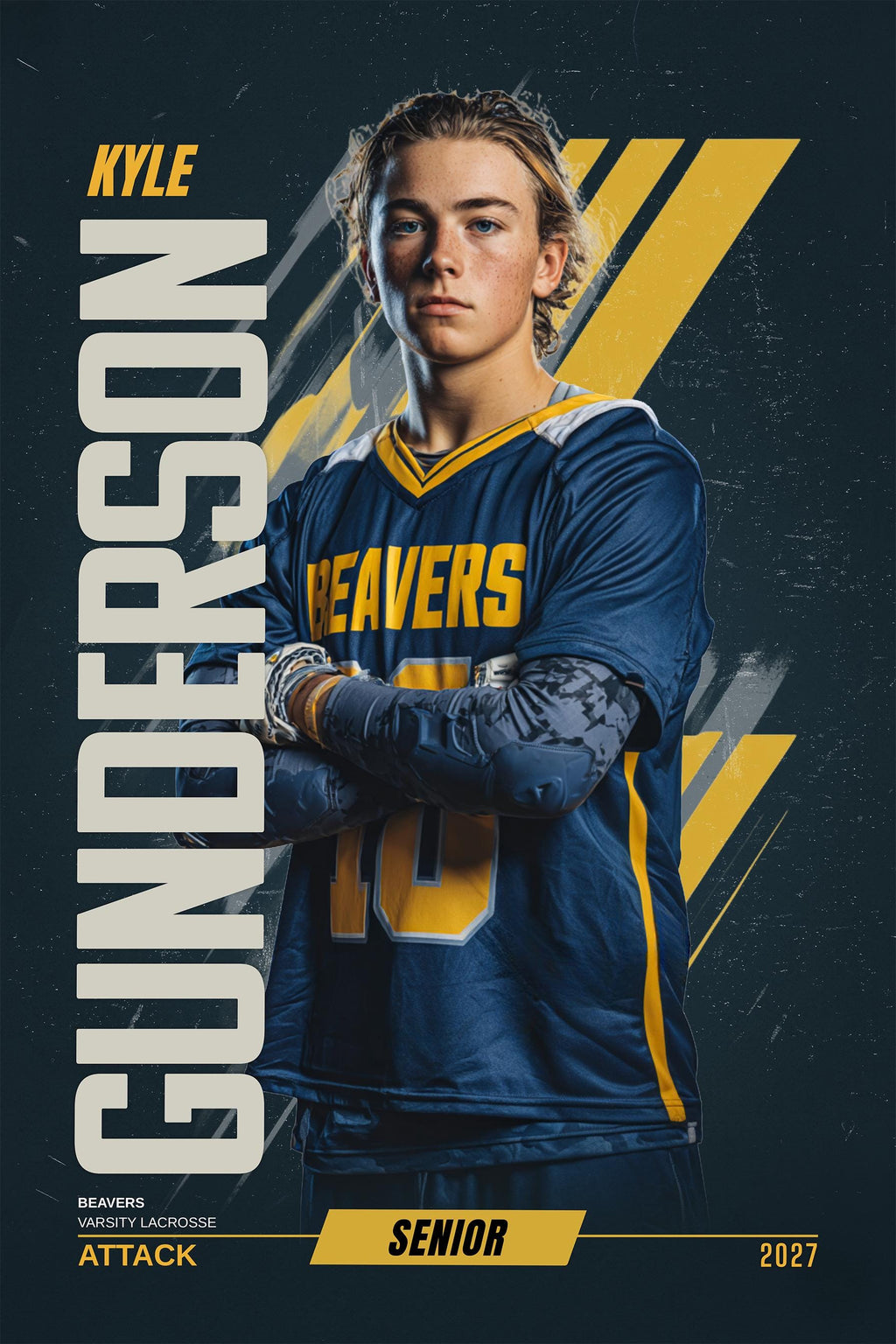 Velocity Lacrosse Poster Template | Photoshop Template | 2:3