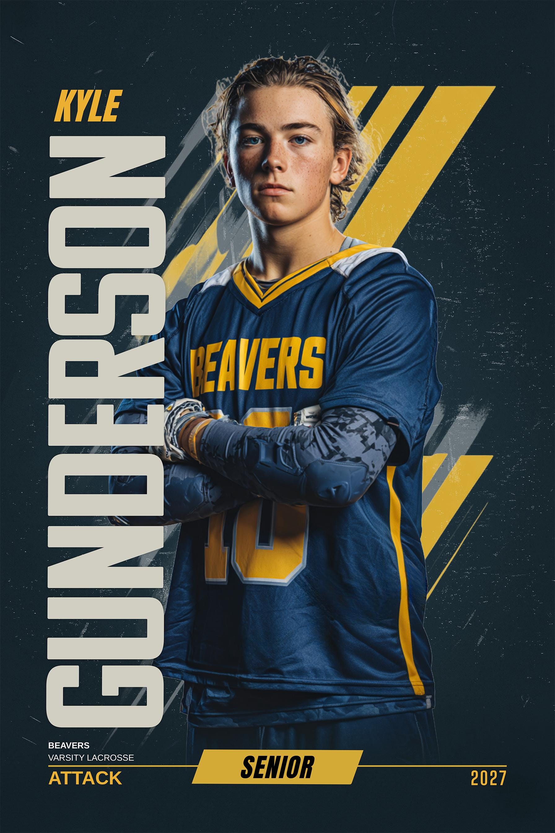 Velocity Lacrosse Poster Template | Photoshop Template | 2:3