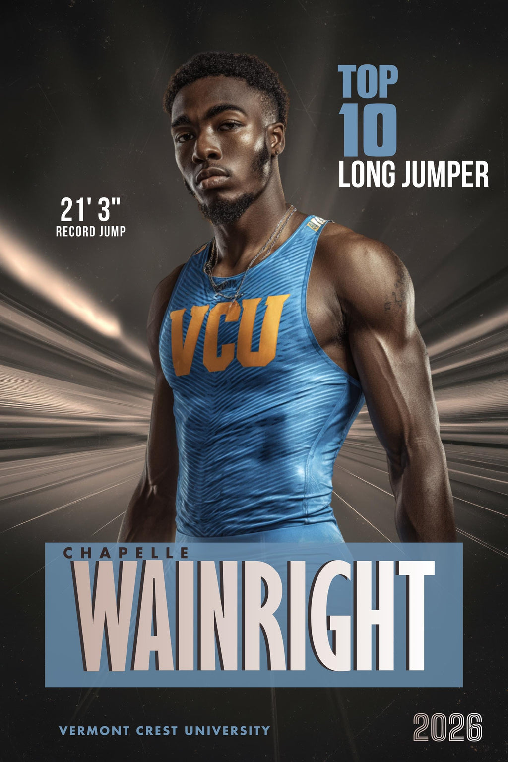 Motion Streaks Track & Field Poster Template | Editable in Canva | 2:3