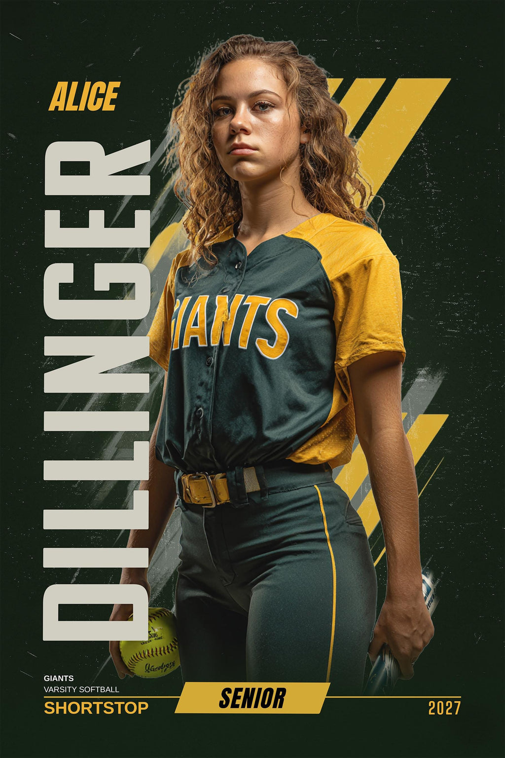 Velocity Softball Banner Template | Photoshop Template | 2:3