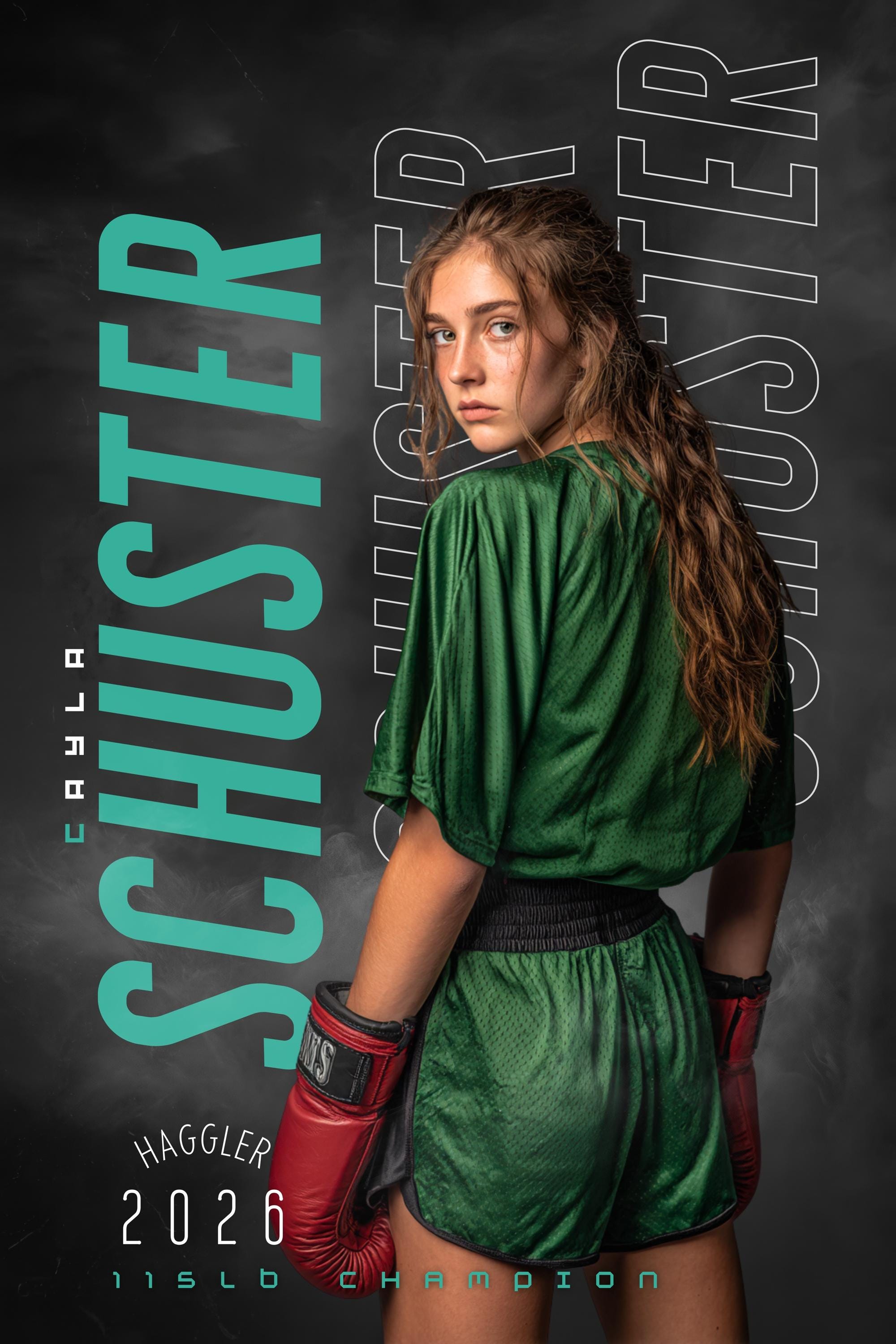 Repeating Name Boxing Poster Template | Editable in Canva | 2:3
