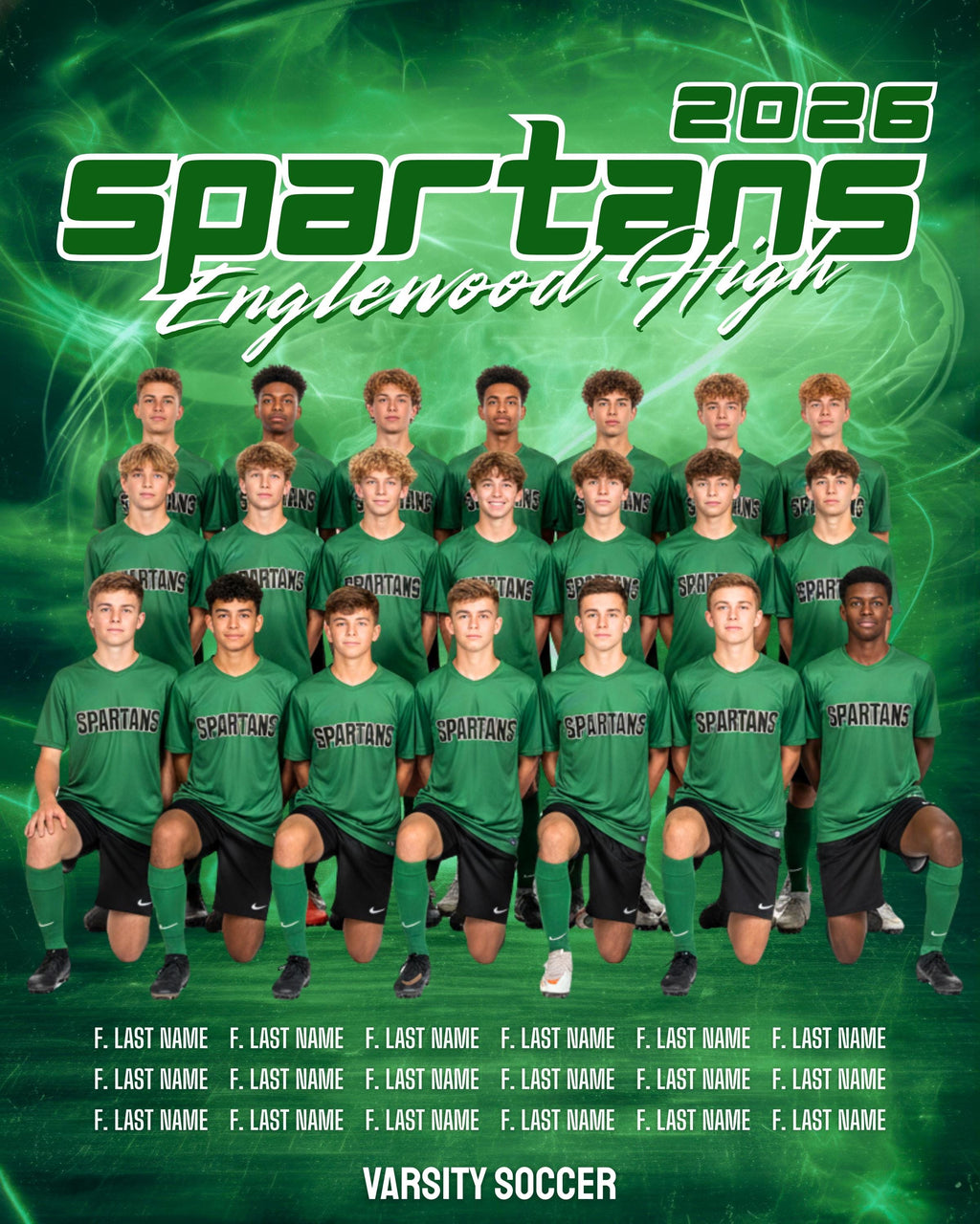 High Energy All Sports Team Poster Template | Editable in Canva | 4:5