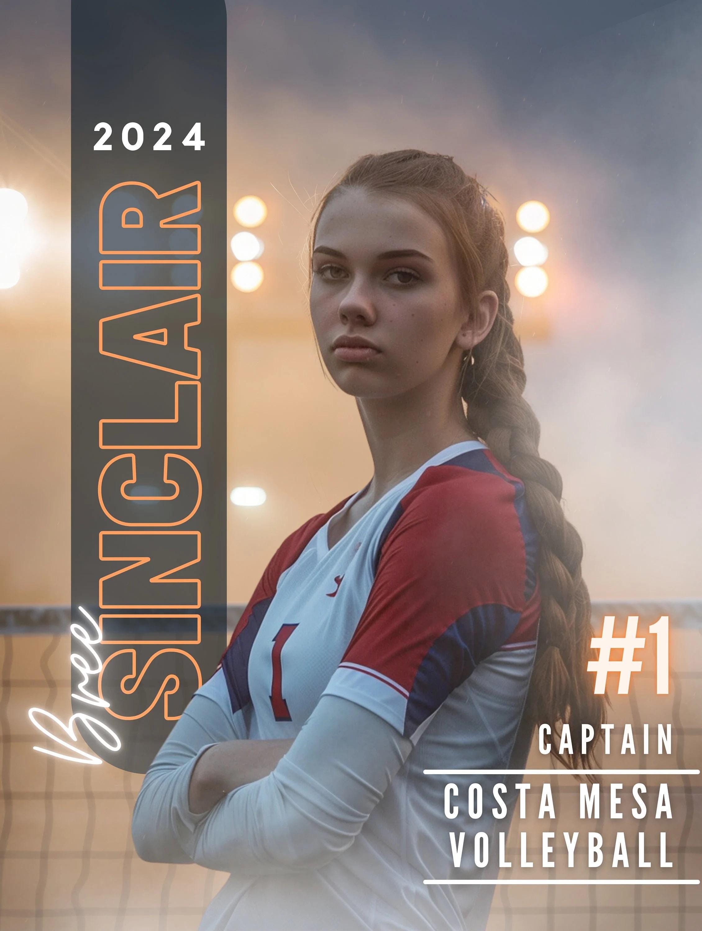 Smokey Cinematic Volleyball Poster Template | Editable in Photoshop | 3:4