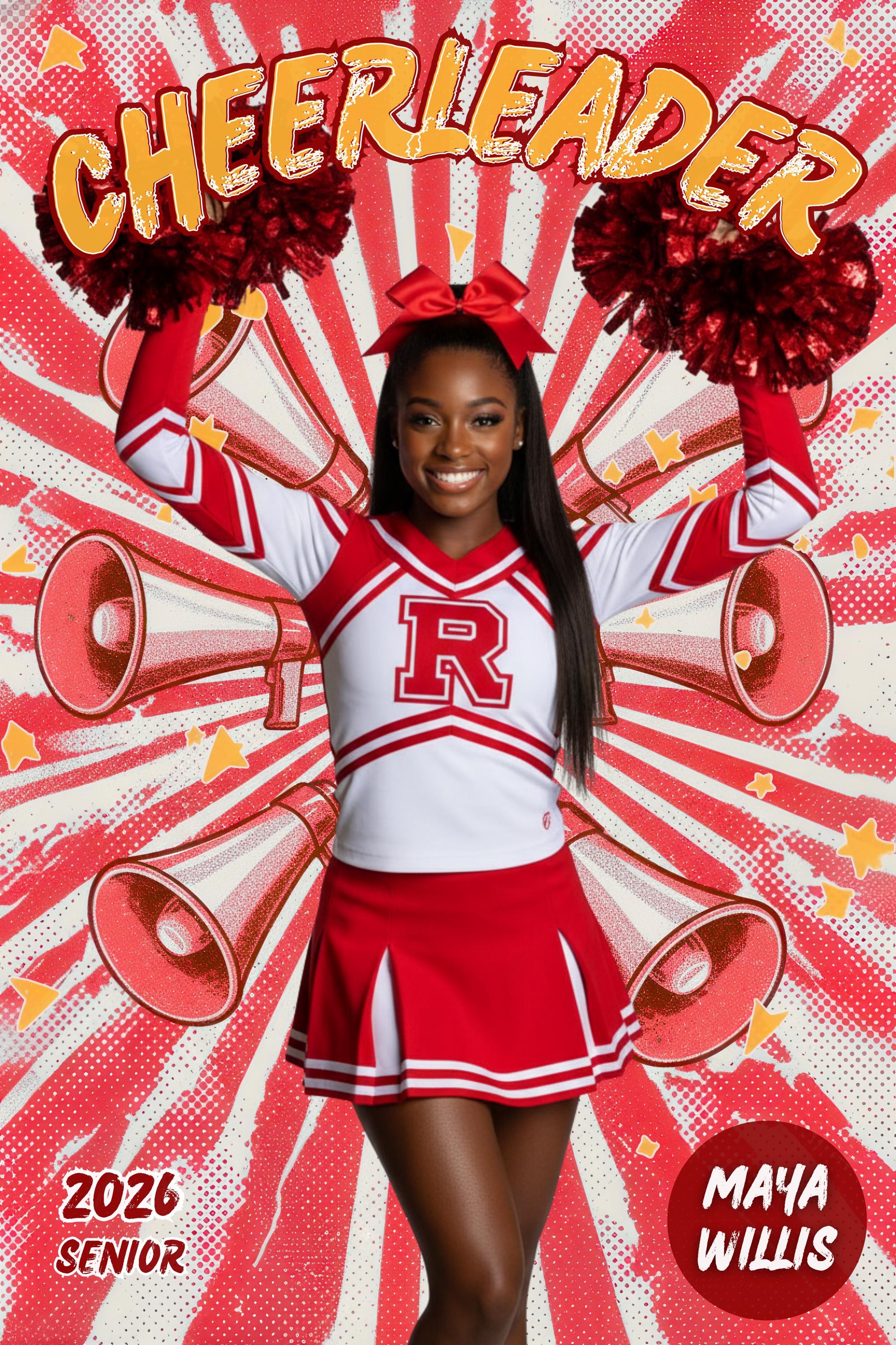 Megaphone Cheer & Dance Poster Template | Editable in Canva | 2:3
