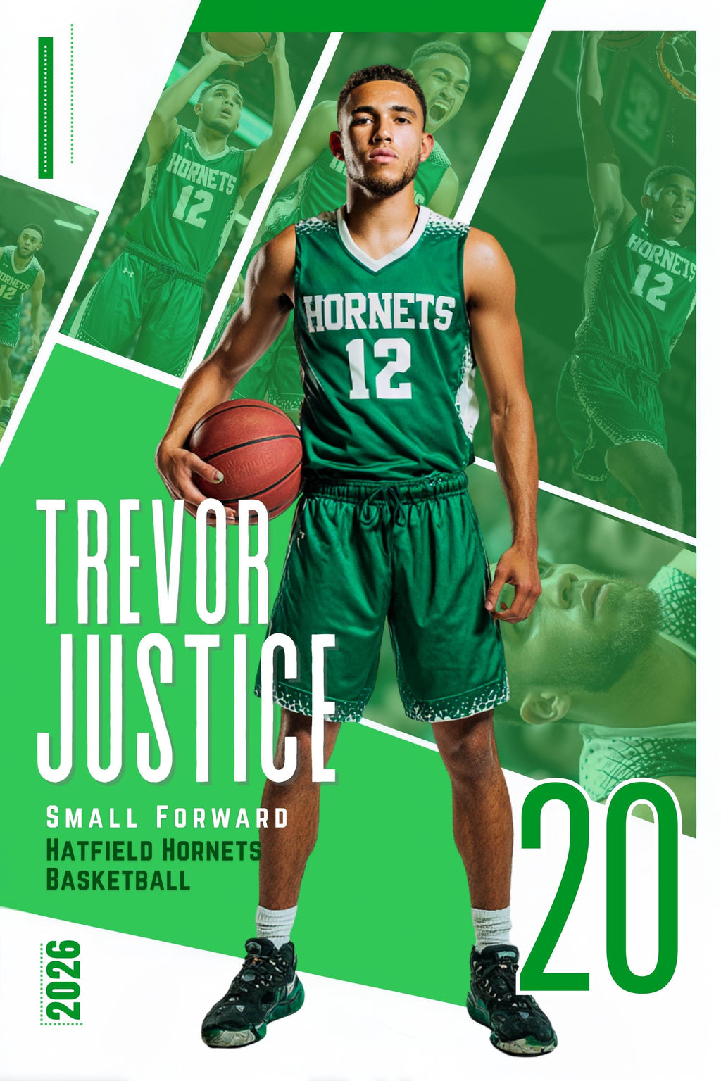 Multi-Photo Collage Basketball Poster Template | Editable in Canva | 2:3