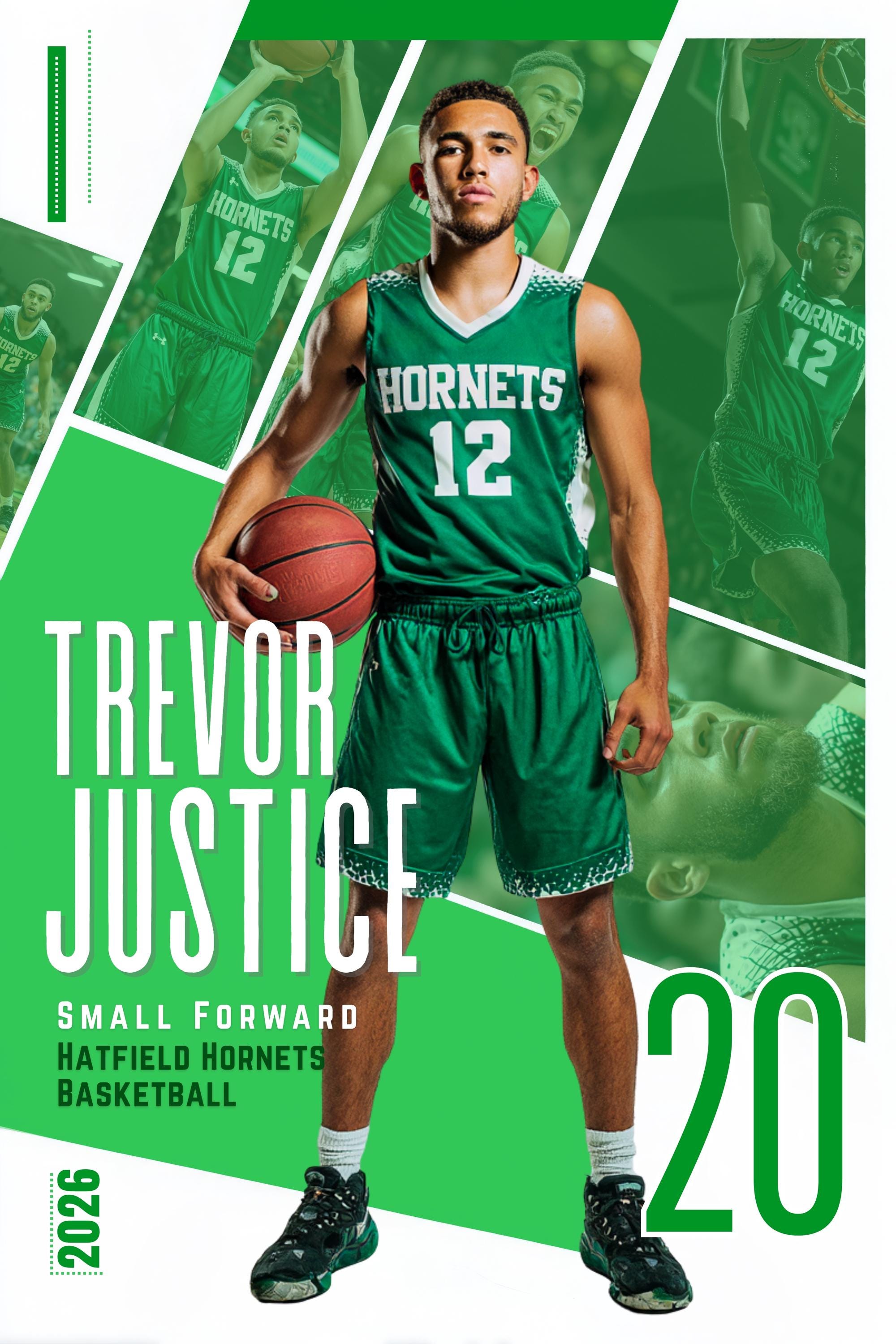 Multi-Photo Collage Basketball Poster Template | Editable in Canva | 2:3