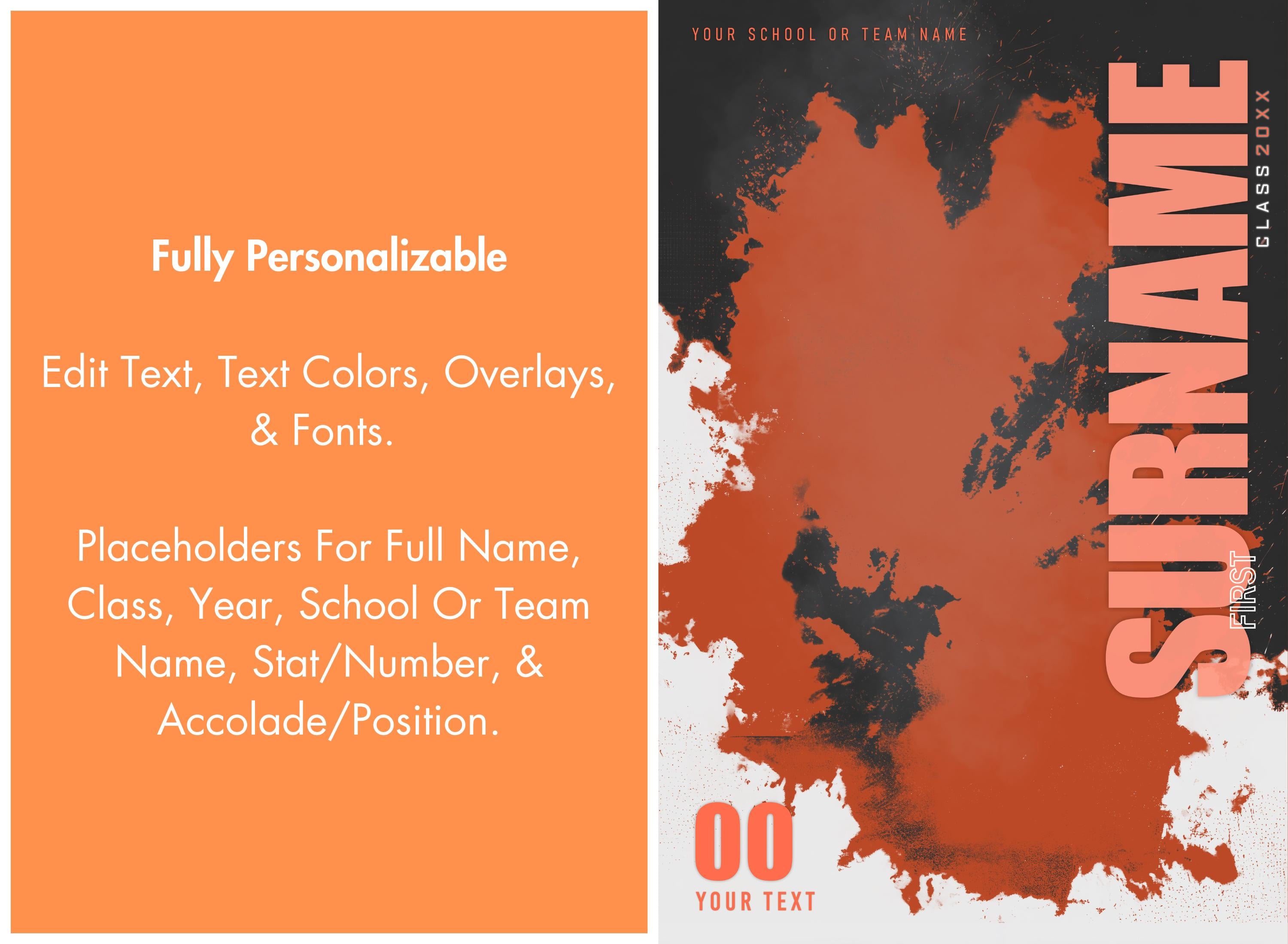 Color Splash Baseball Poster Template | Editable in Photoshop | 2:3