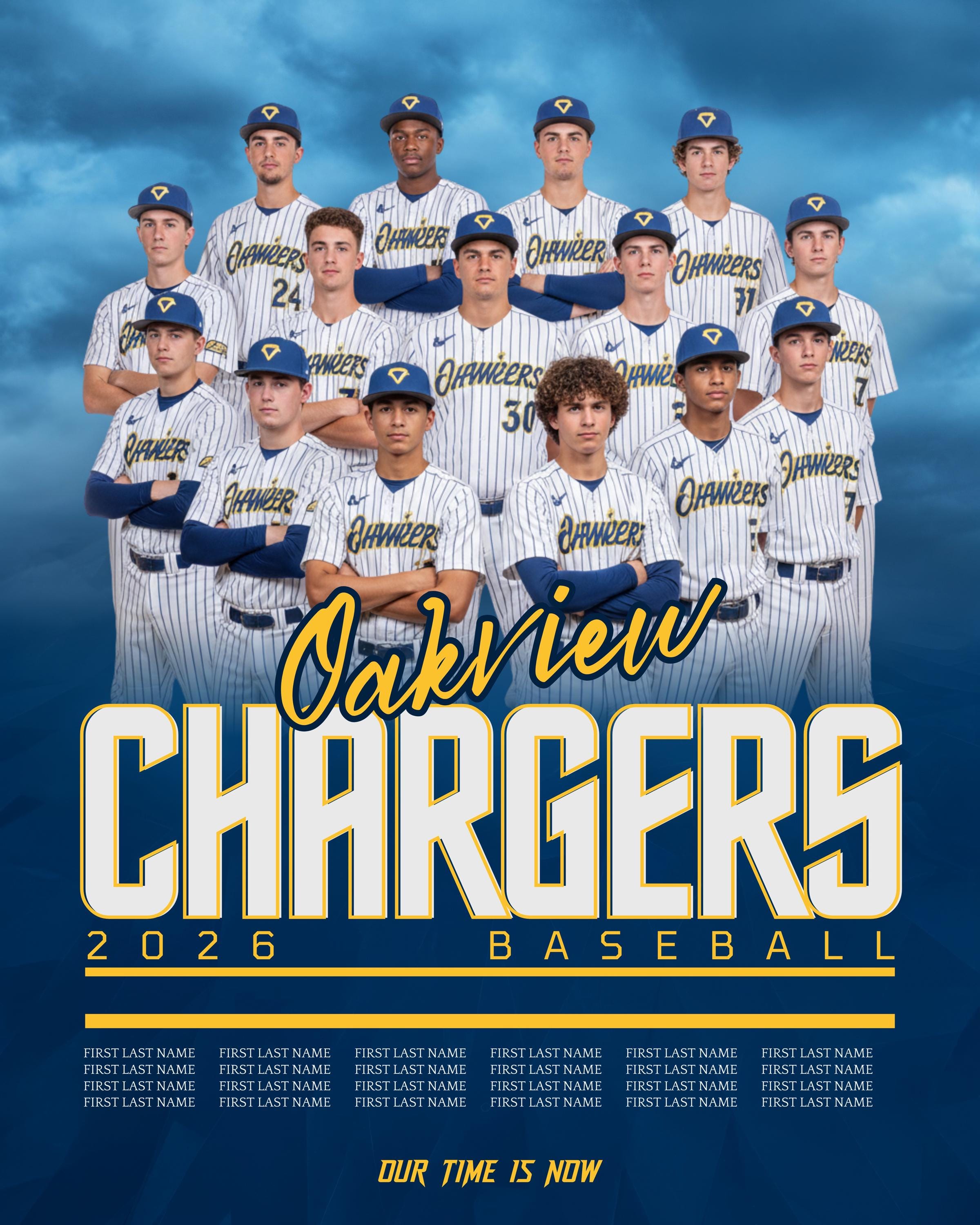 Epic Sky All Sports Team Poster Template | Editable in Canva | 4:5