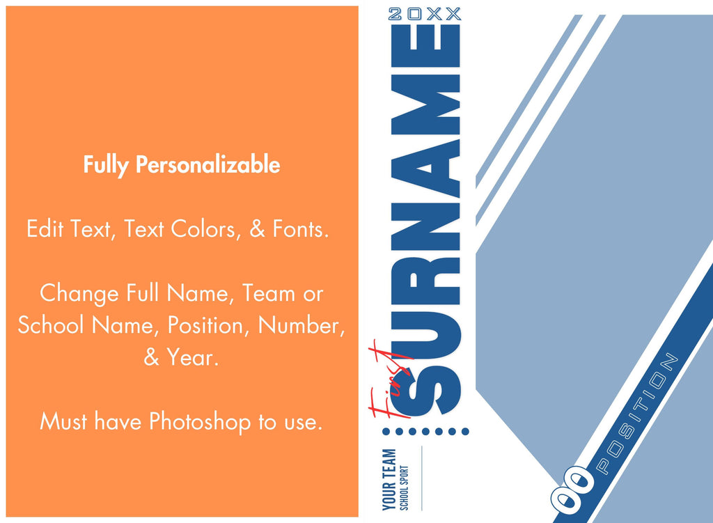 Dual Photo Swimming Poster Template | Editable in Photoshop | 2:3