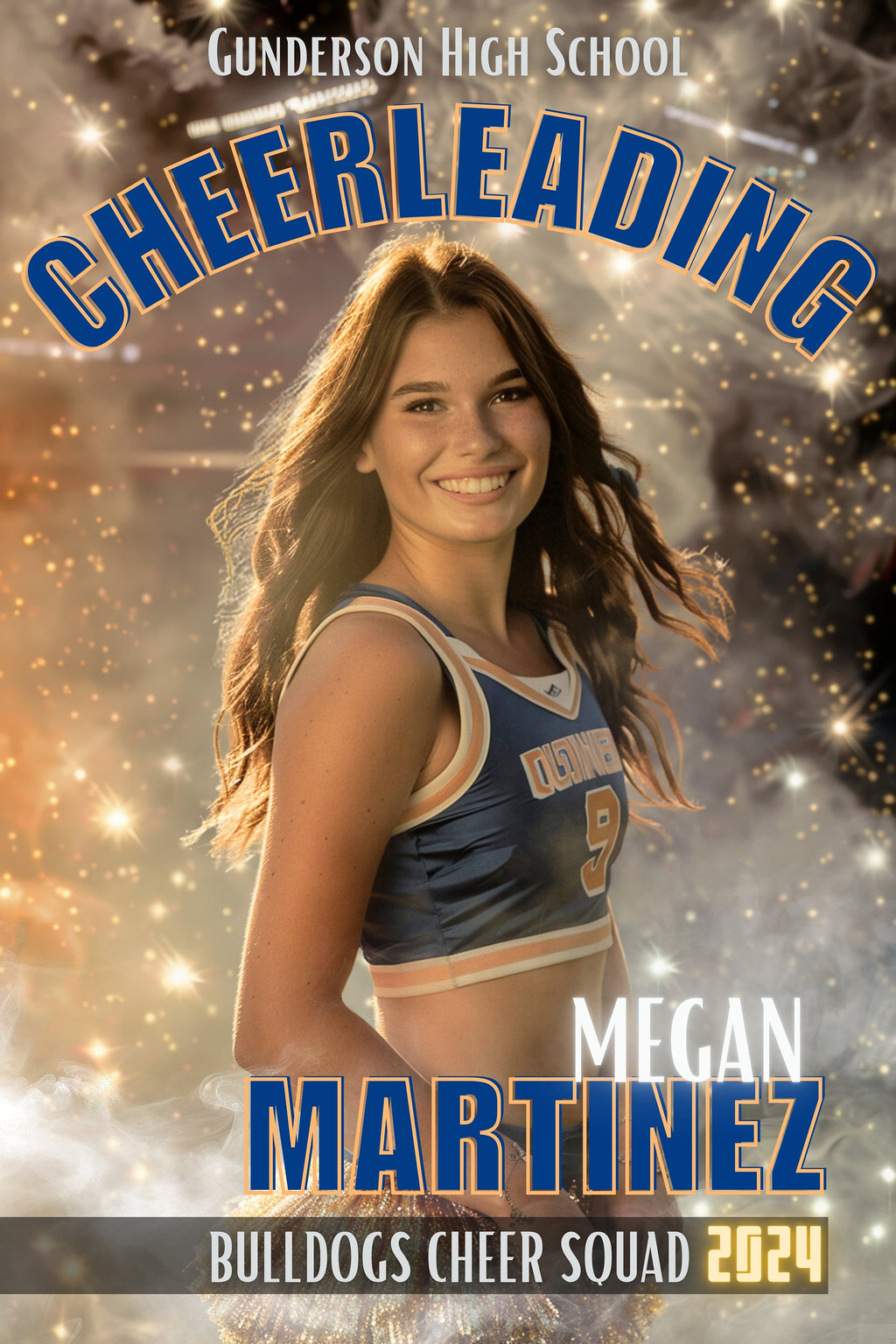 Fire Cracker Cheer Poster Template | Editable in Canva | 2:3