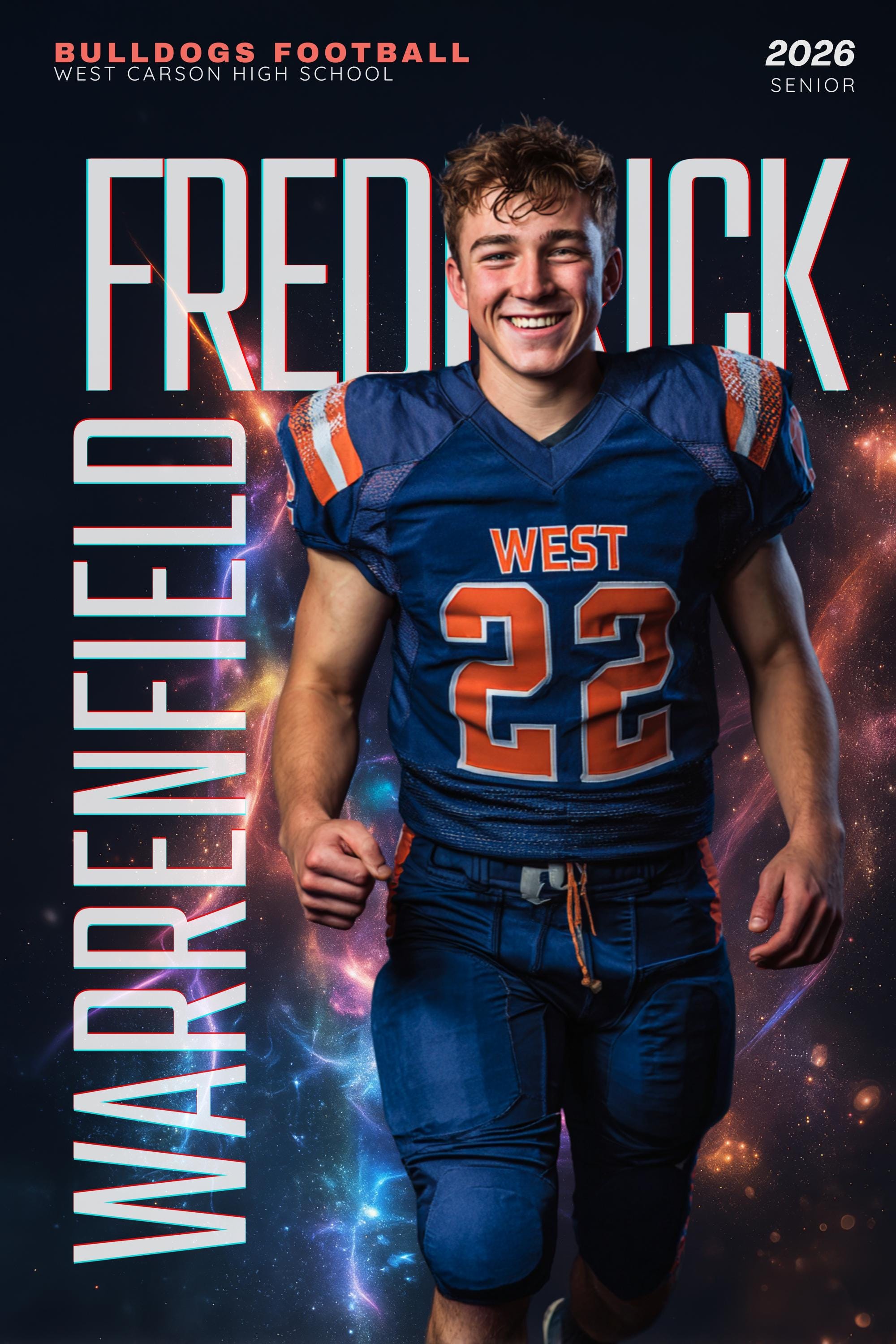 Cosmic Football Poster Template | Editable in Canva | 2:3