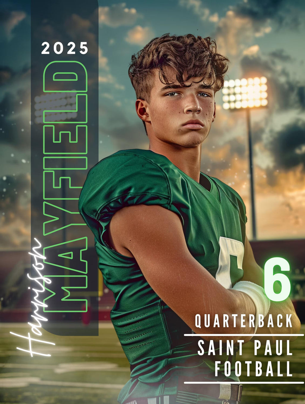 Epic Stadium Football Poster Template | Editable in Photoshop | 3:4