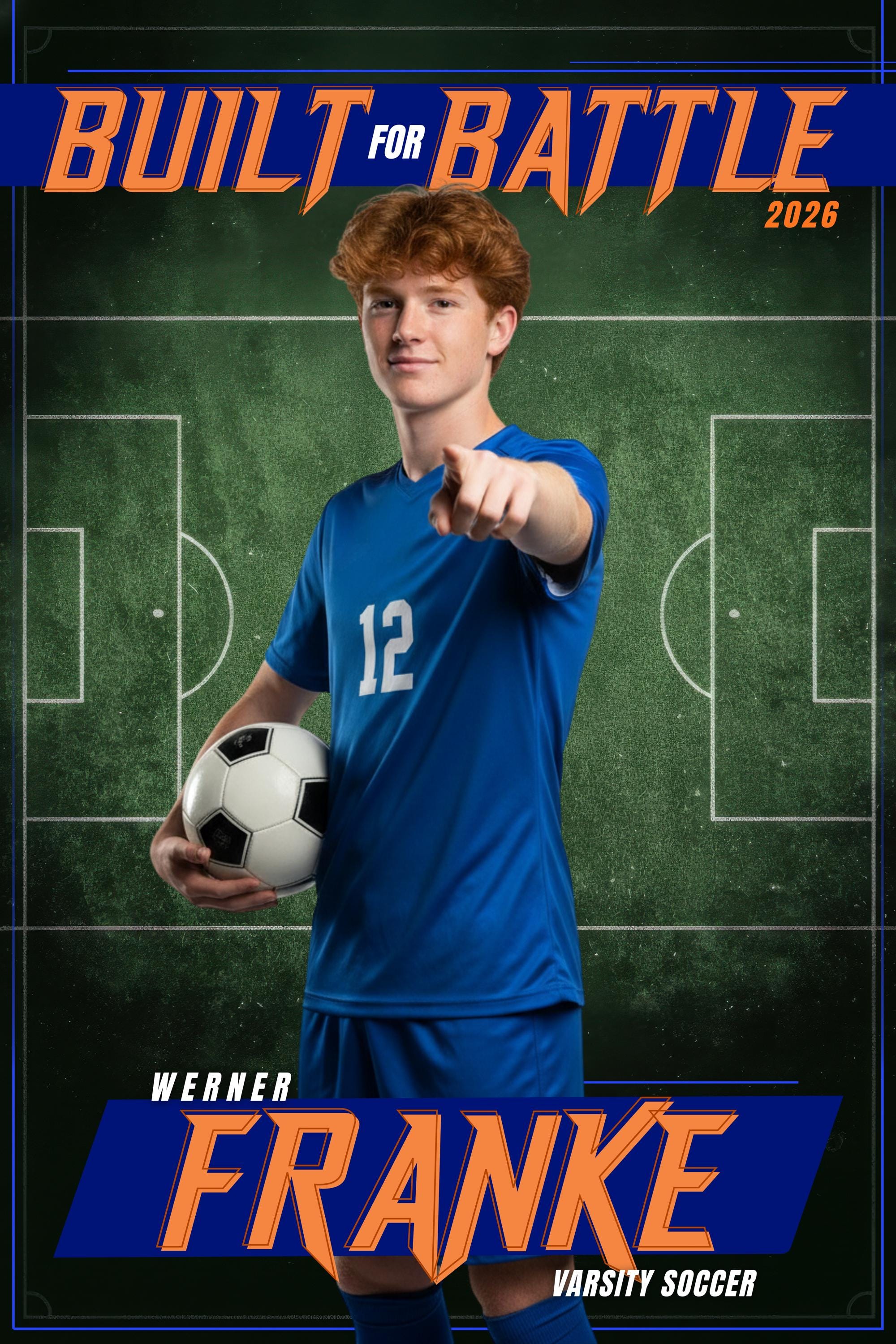 Soccer Field Player Poster Template | Editable in Canva | 2:3