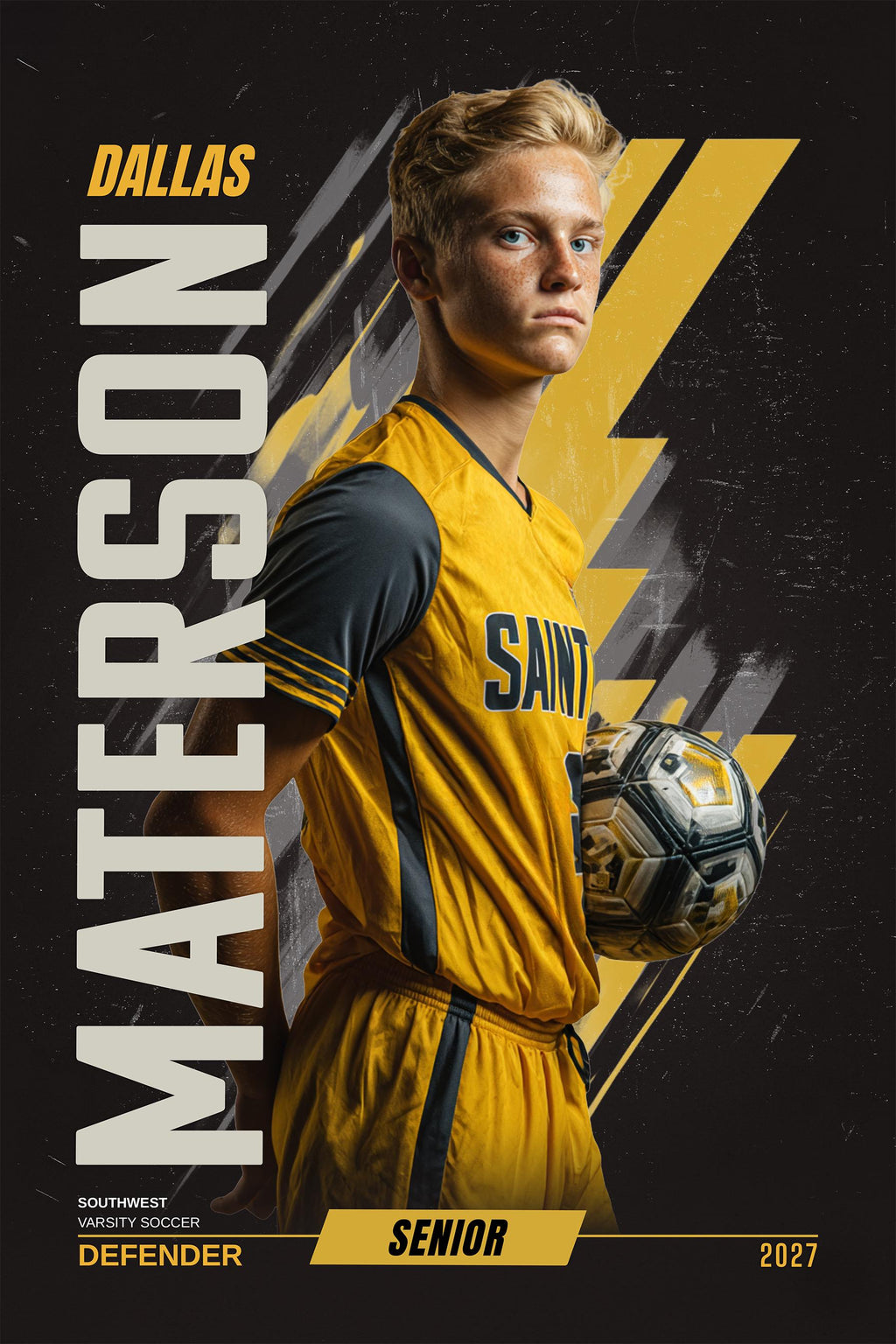 Velocity Soccer Poster Template | Photoshop Template | 2:3