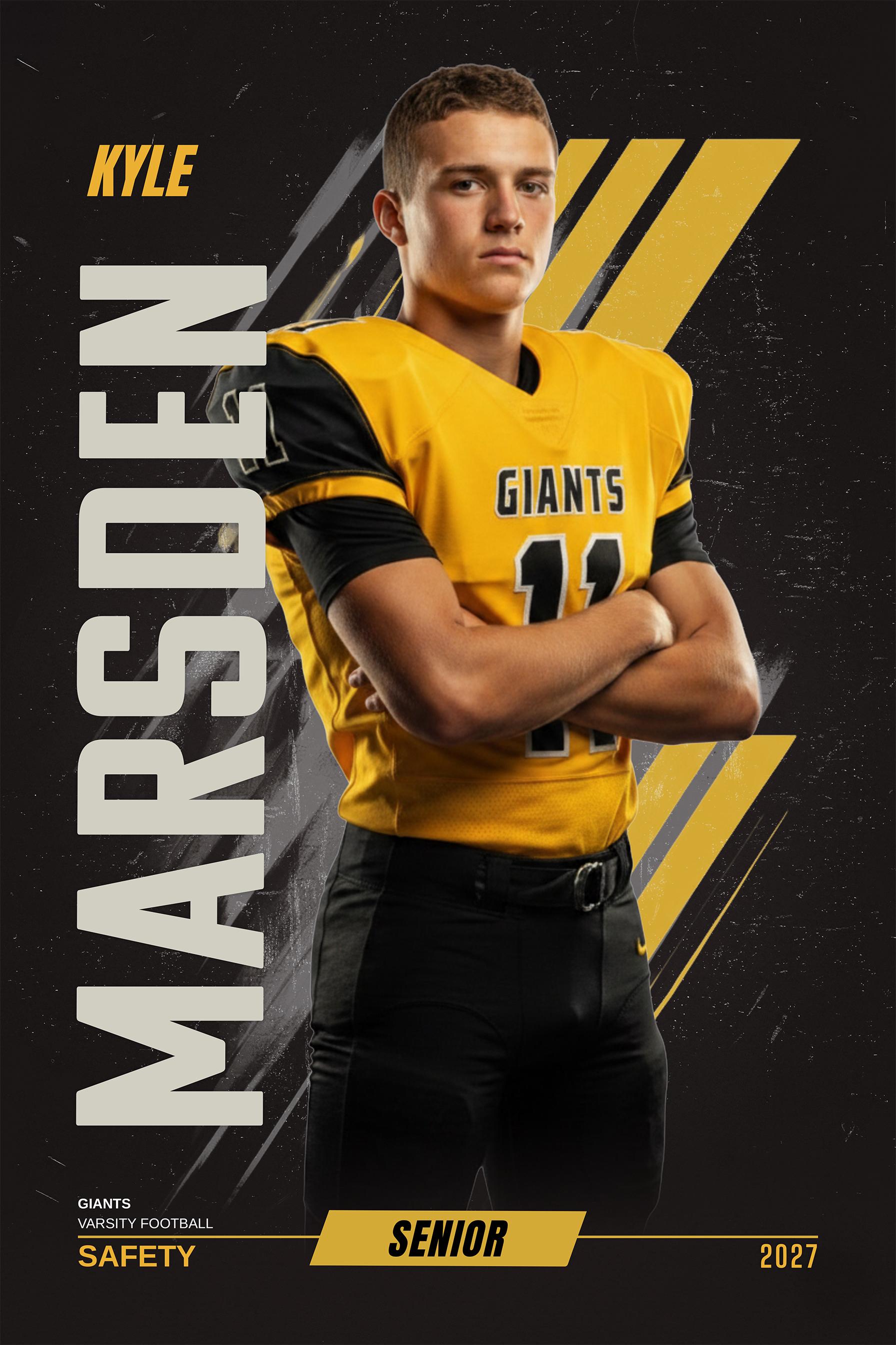 Velocity Football Poster Template | Photoshop Template | 2:3