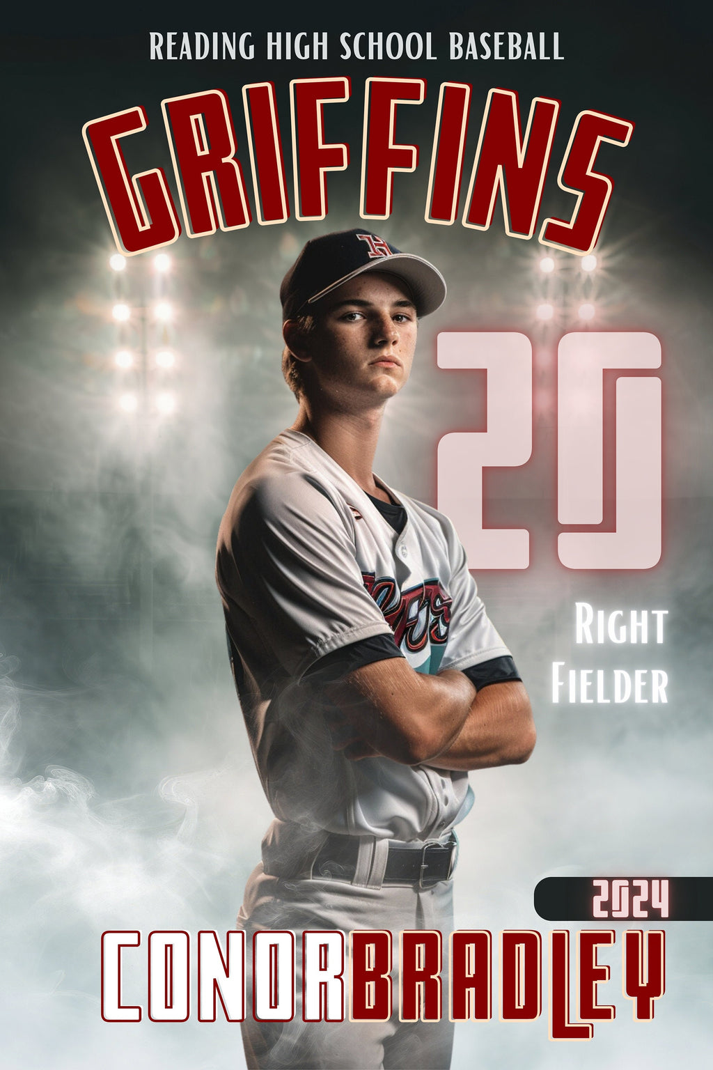 Friday Night Lights Sports Poster Template | Editable in Canva | 2:3