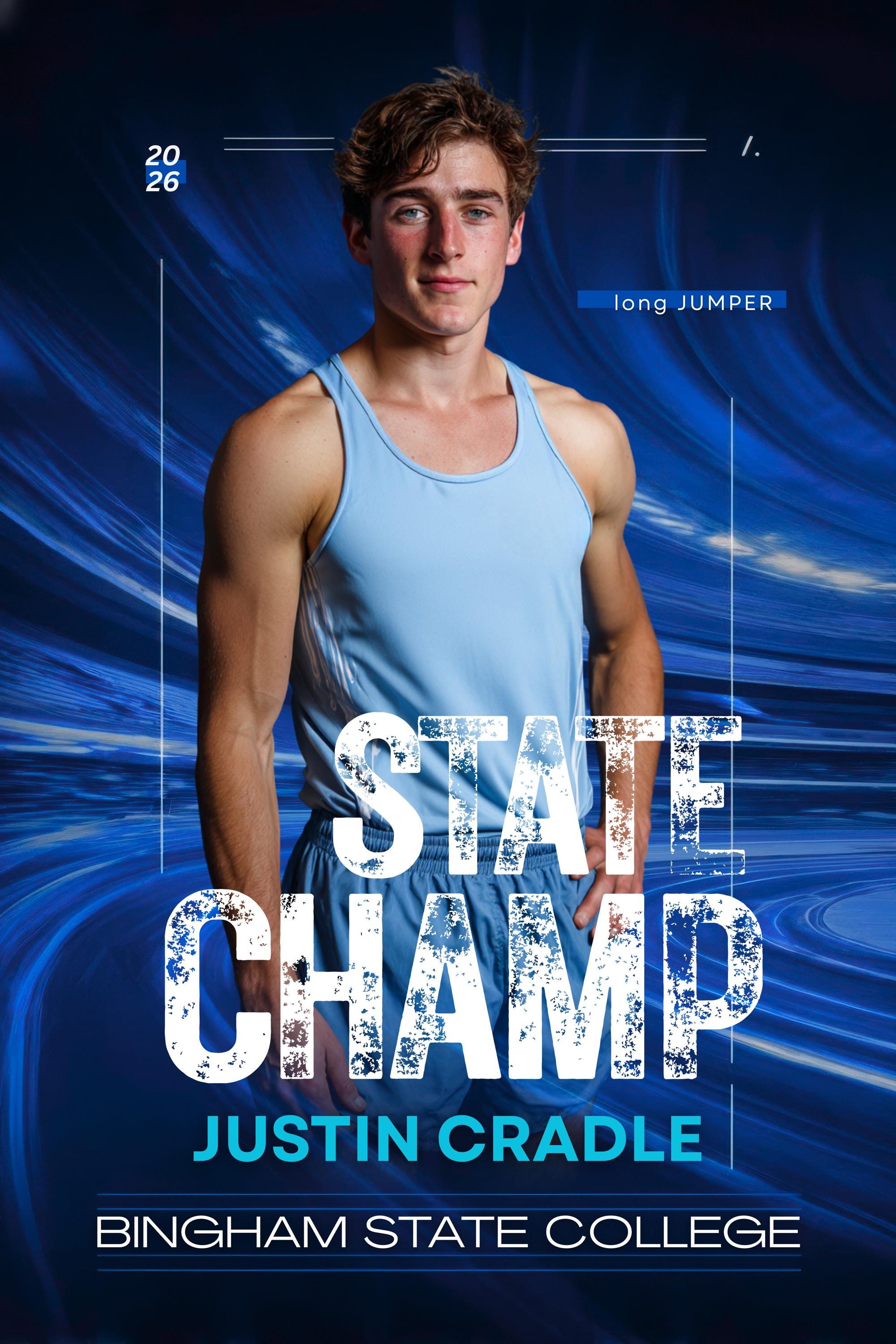 Speed Lines Track & Field Poster Template | Editable in Canva | 2:3