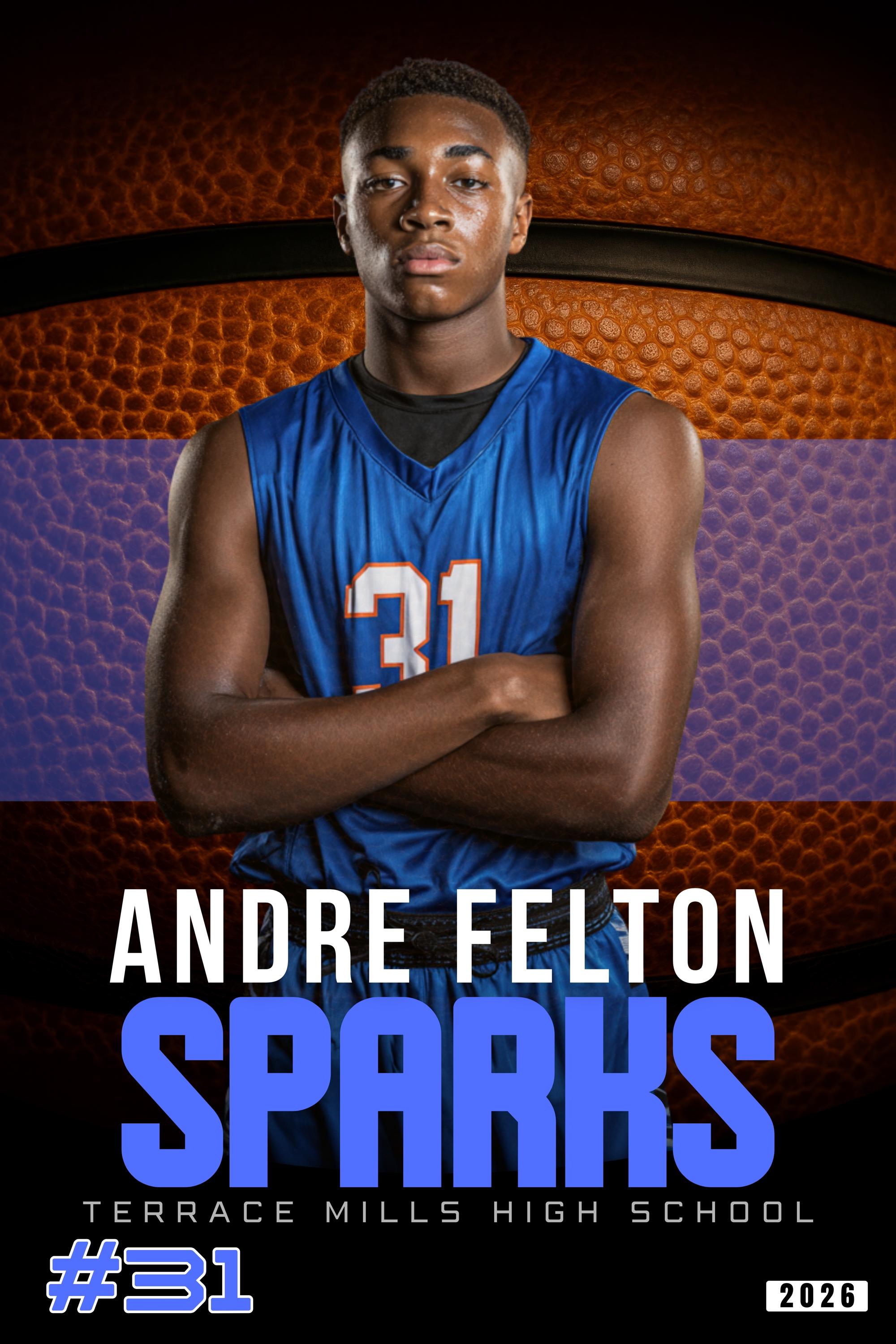 Basketball Closeup Player Poster Template | Editable in Canva | 2:3