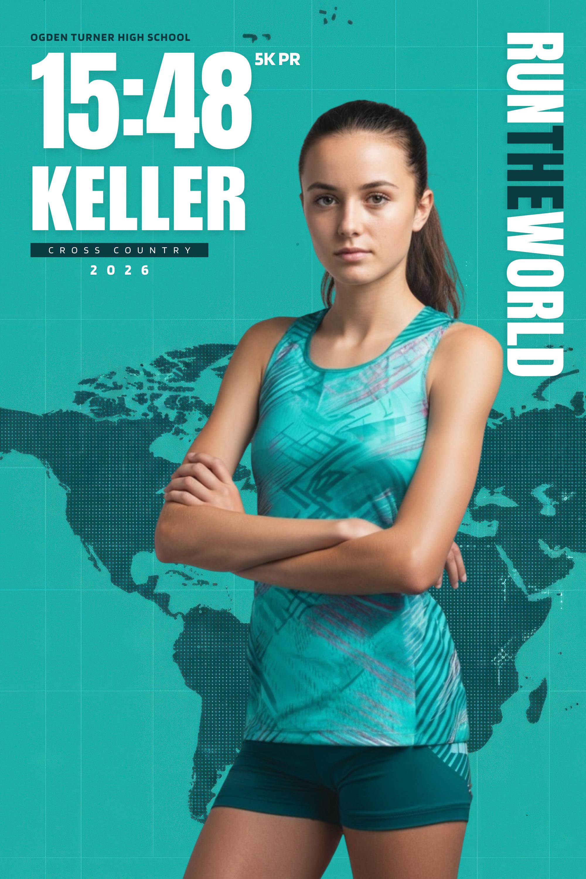 World Map Track & Field Poster Template | Editable in Canva | 2:3