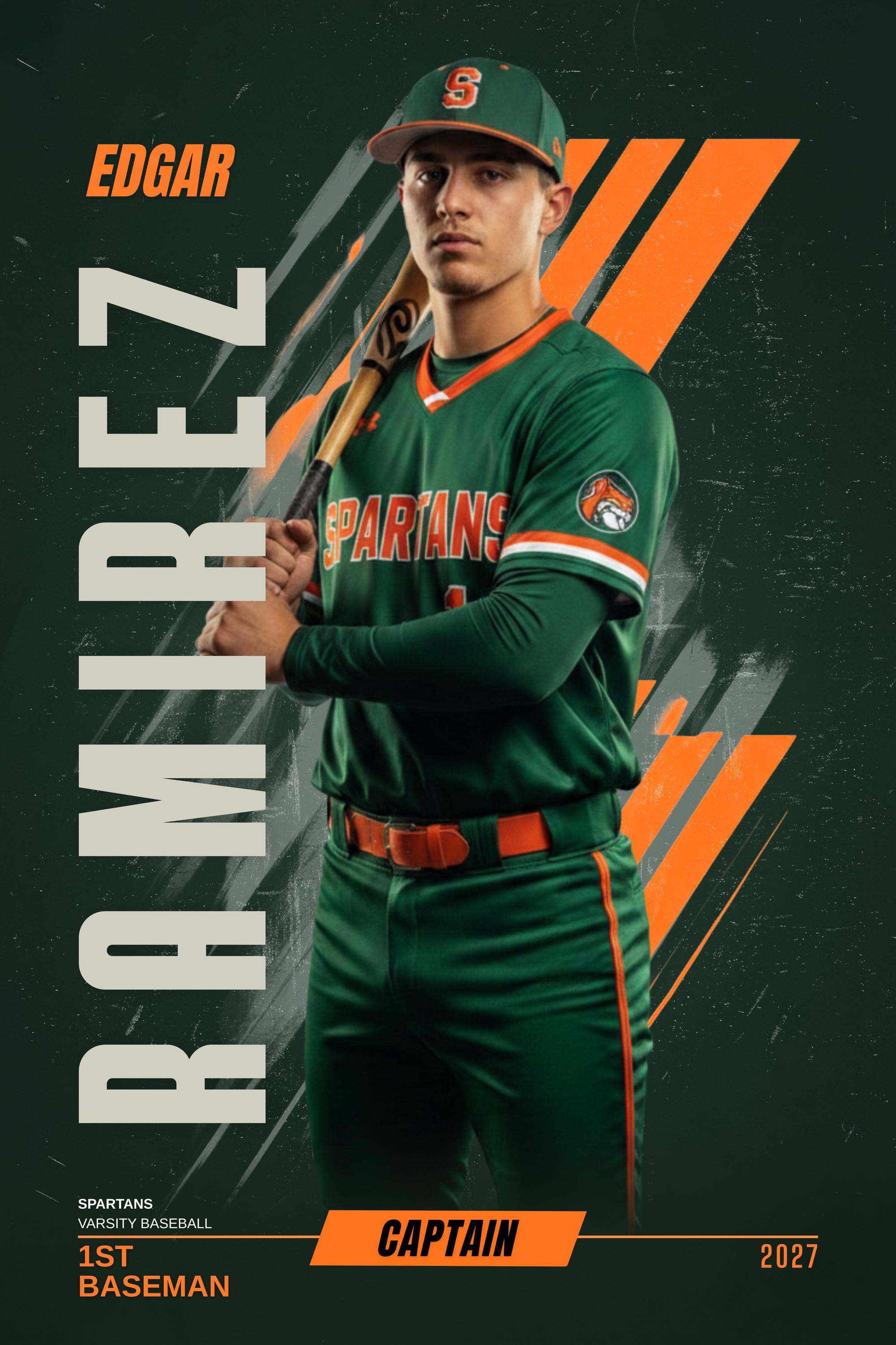 Graphic Stripe Baseball Poster Template | Editable in Canva | 2:3
