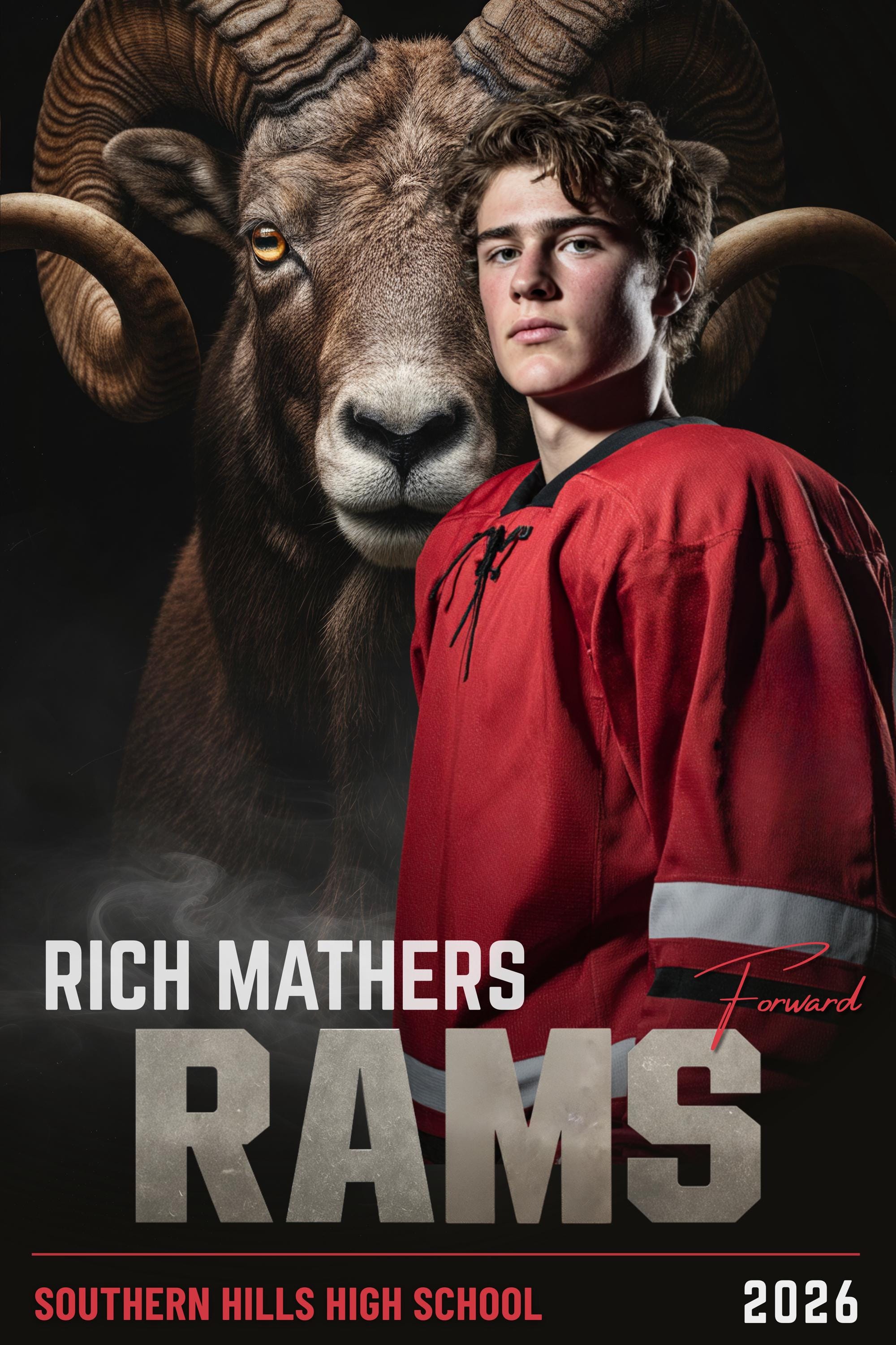 42 Mascot Backdrops Hockey Poster Template | Editable in Photoshop | 2:3