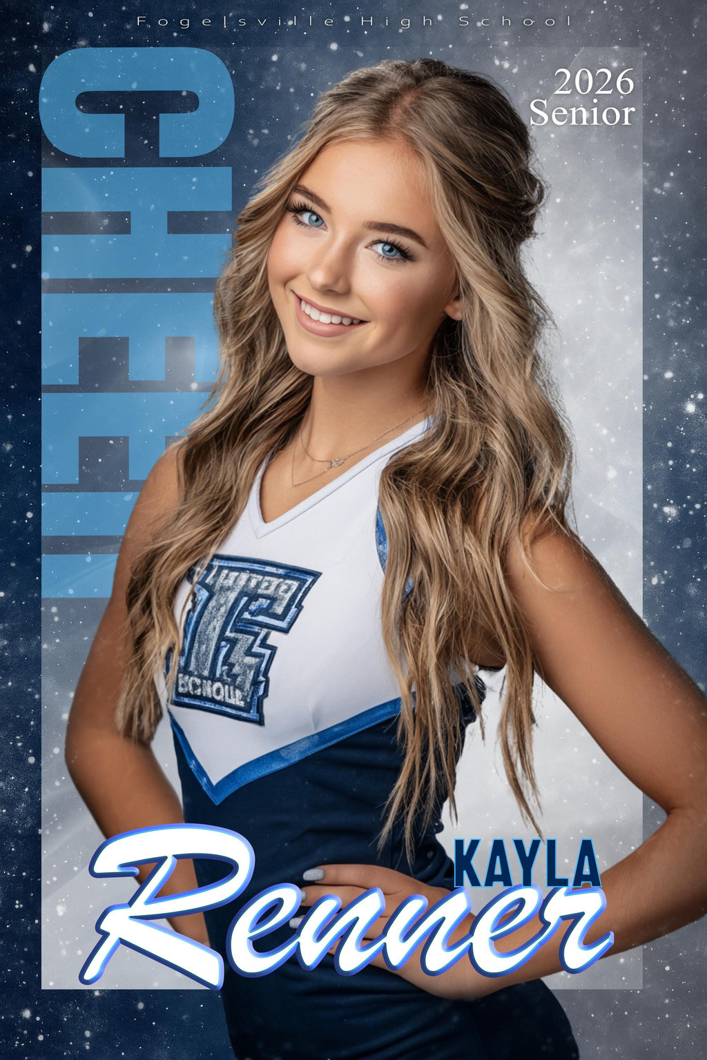 Sparkling Cheer & Dance Poster Template | Editable in Photoshop | 2:3