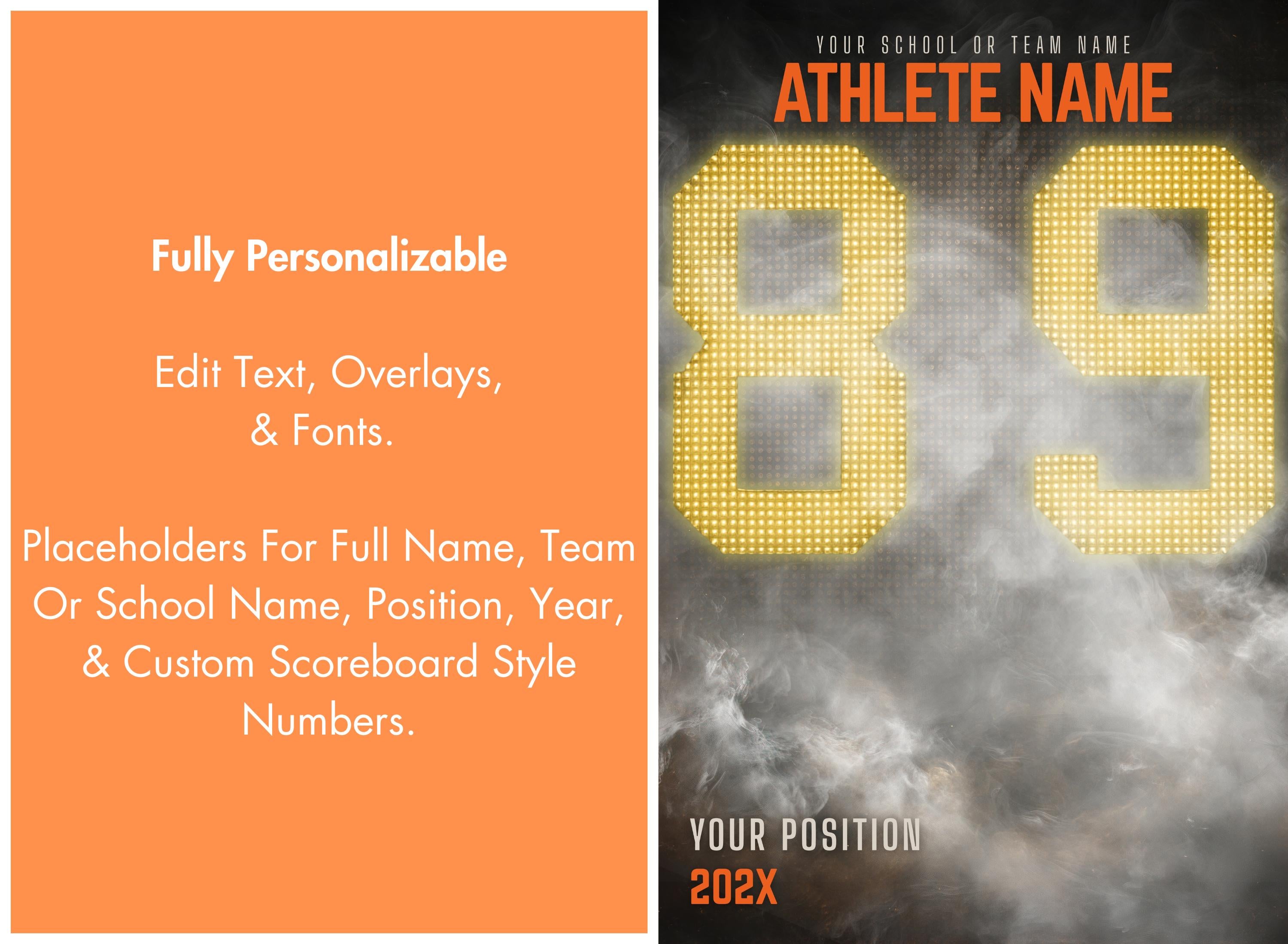 Basketball Poster Template | Editable in Canva | 2:3 | Scoreboard Style