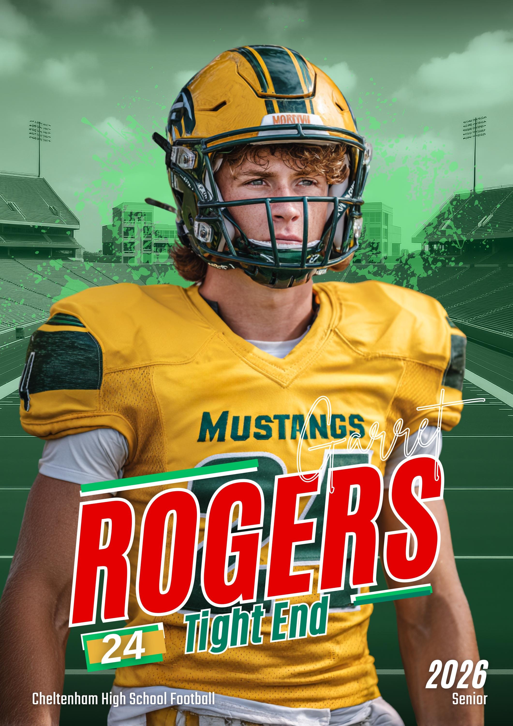 Football Player Poster Template | Editable in Canva | 2:3