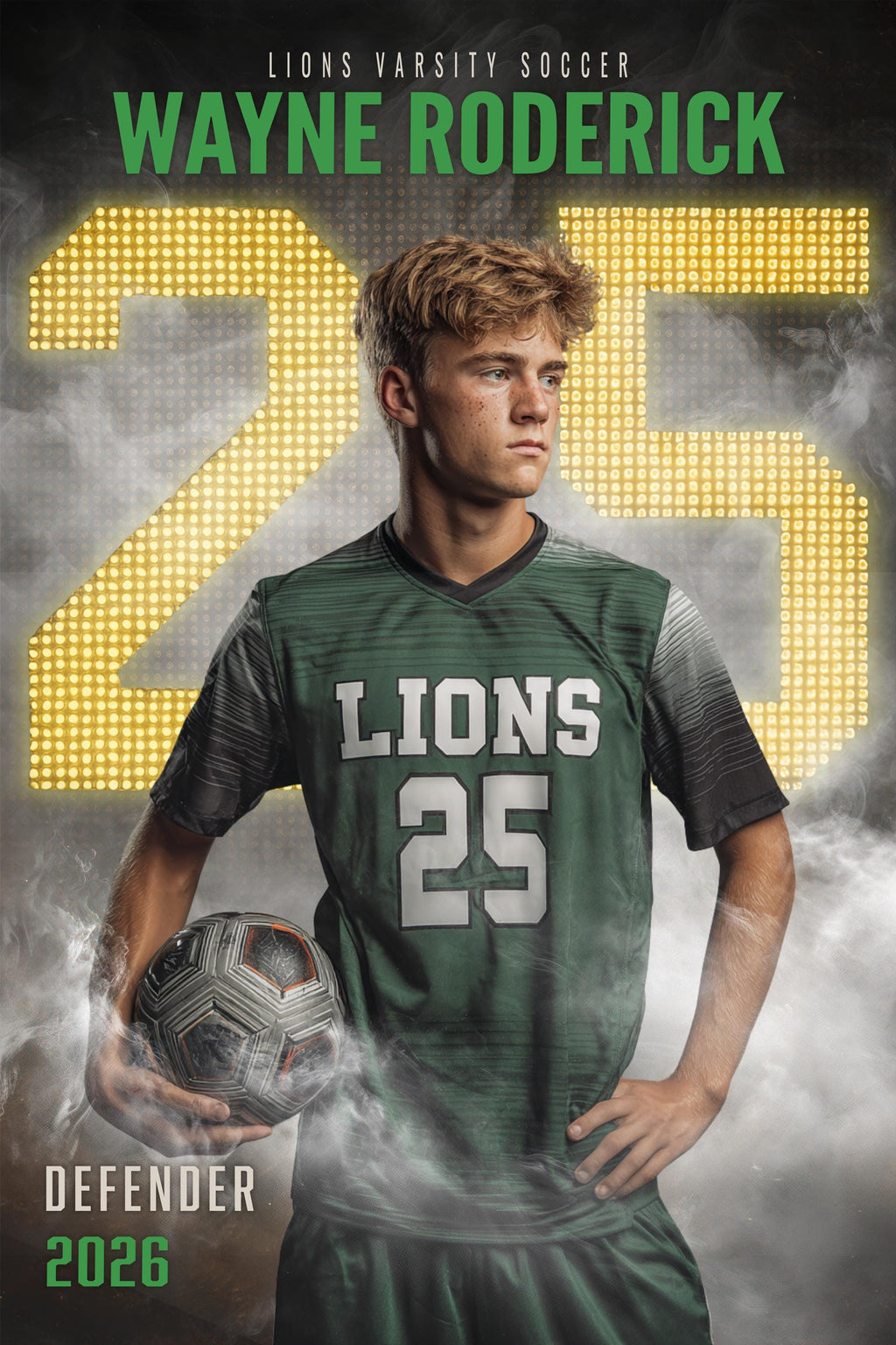 Scoreboard Numbers Soccer Poster Template | Editable in Photoshop | 2:3