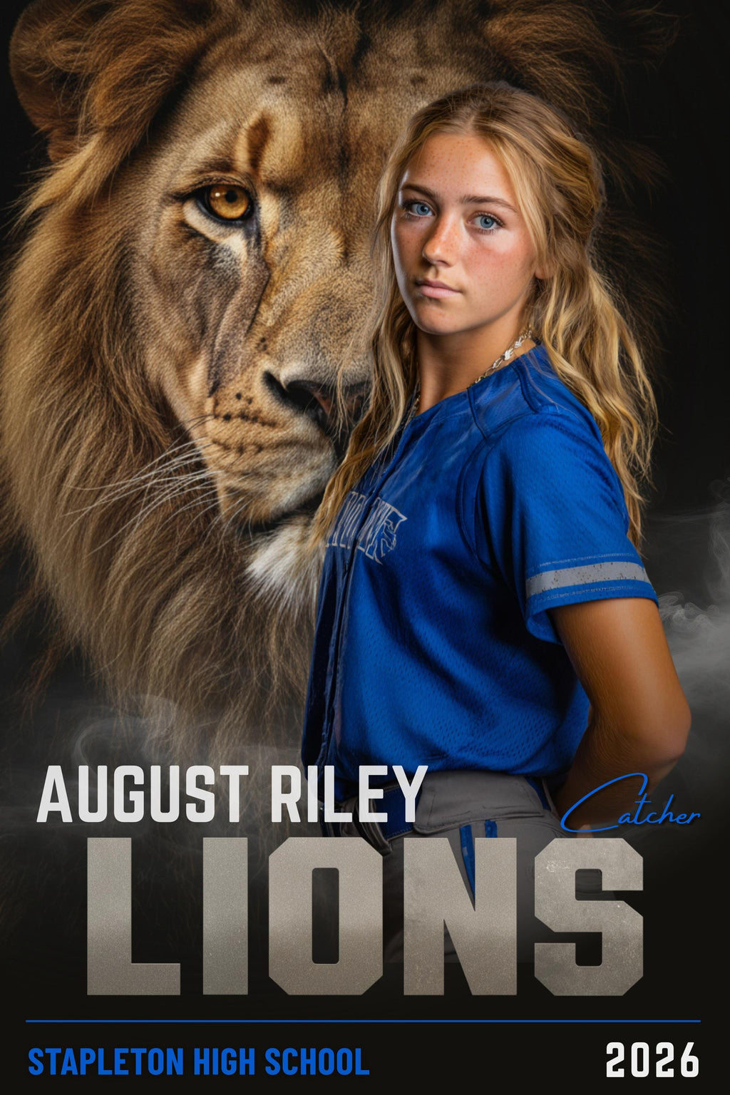 42 Mascot Softball Poster Template | Editable in Photoshop | 2:3