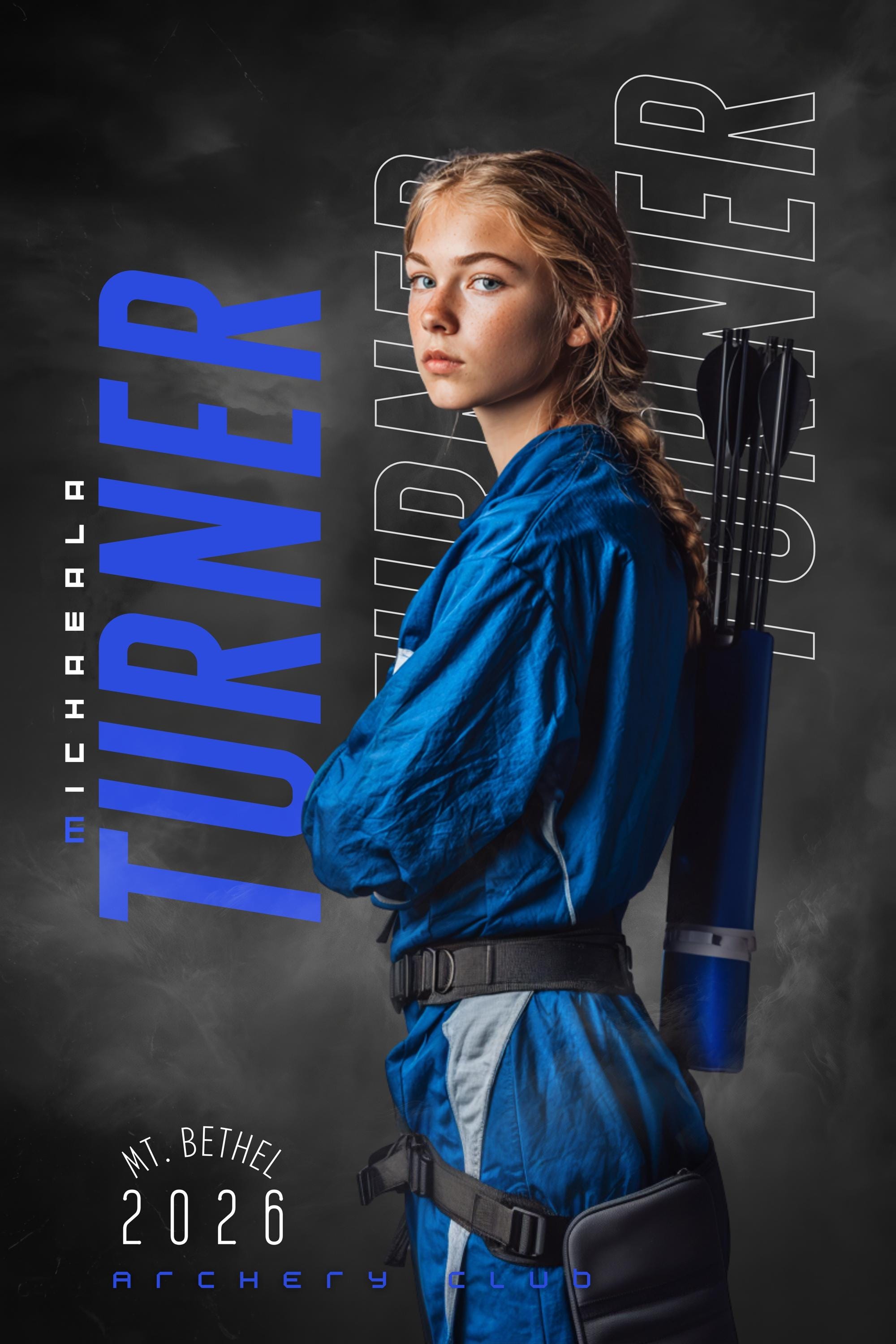 Repeating Name Archery Poster Template | Editable in Canva | 2:3