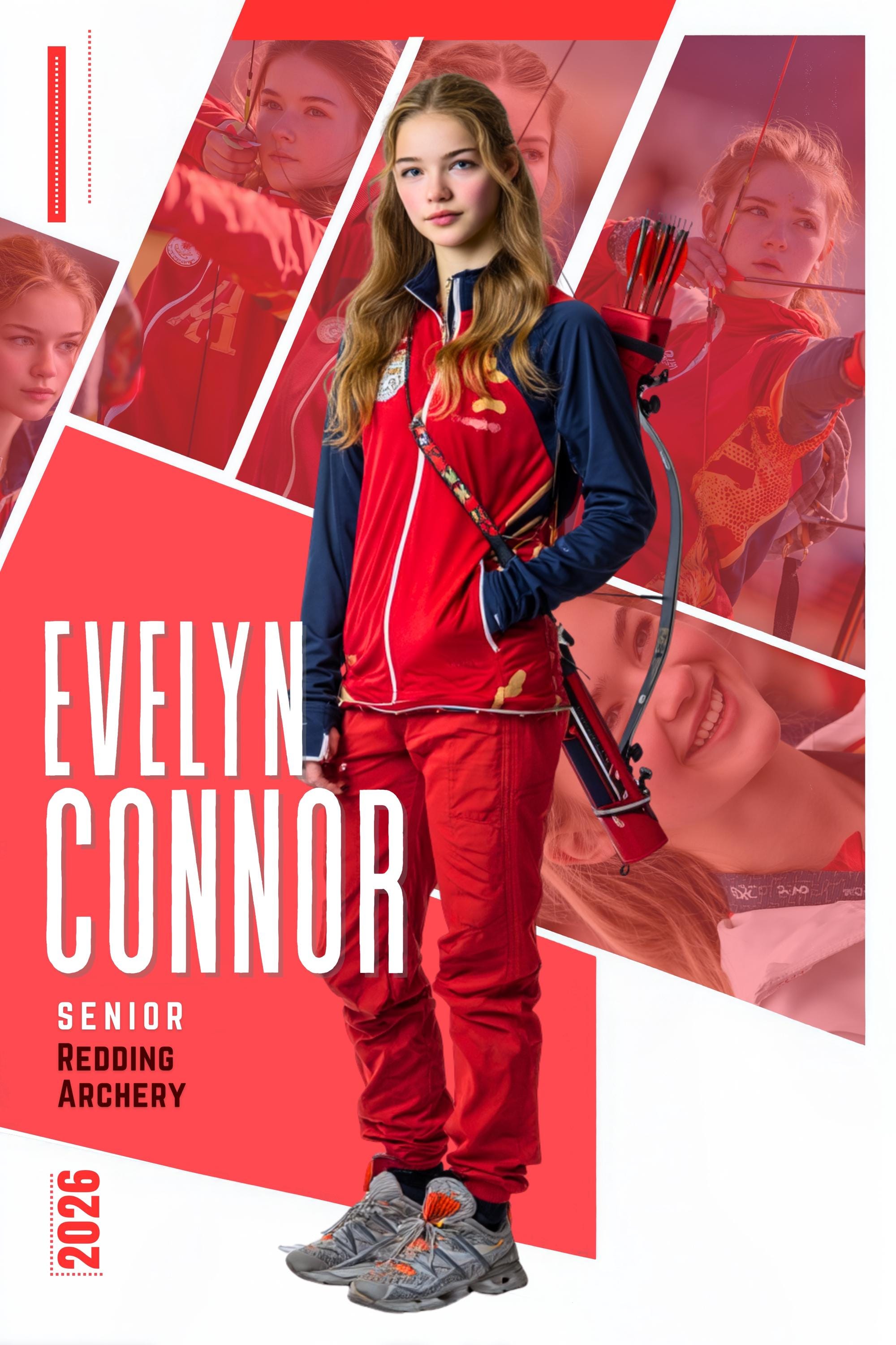 Multi-Photo Collage Archery Poster Template | Editable in Canva | 2:3