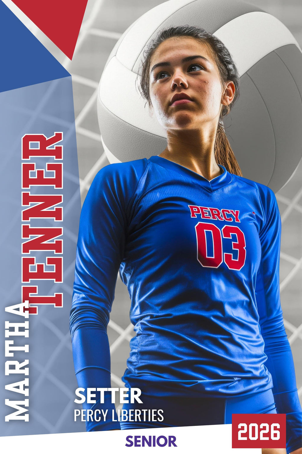 Volleyball & Net Poster Template | Editable in Canva | 2:3