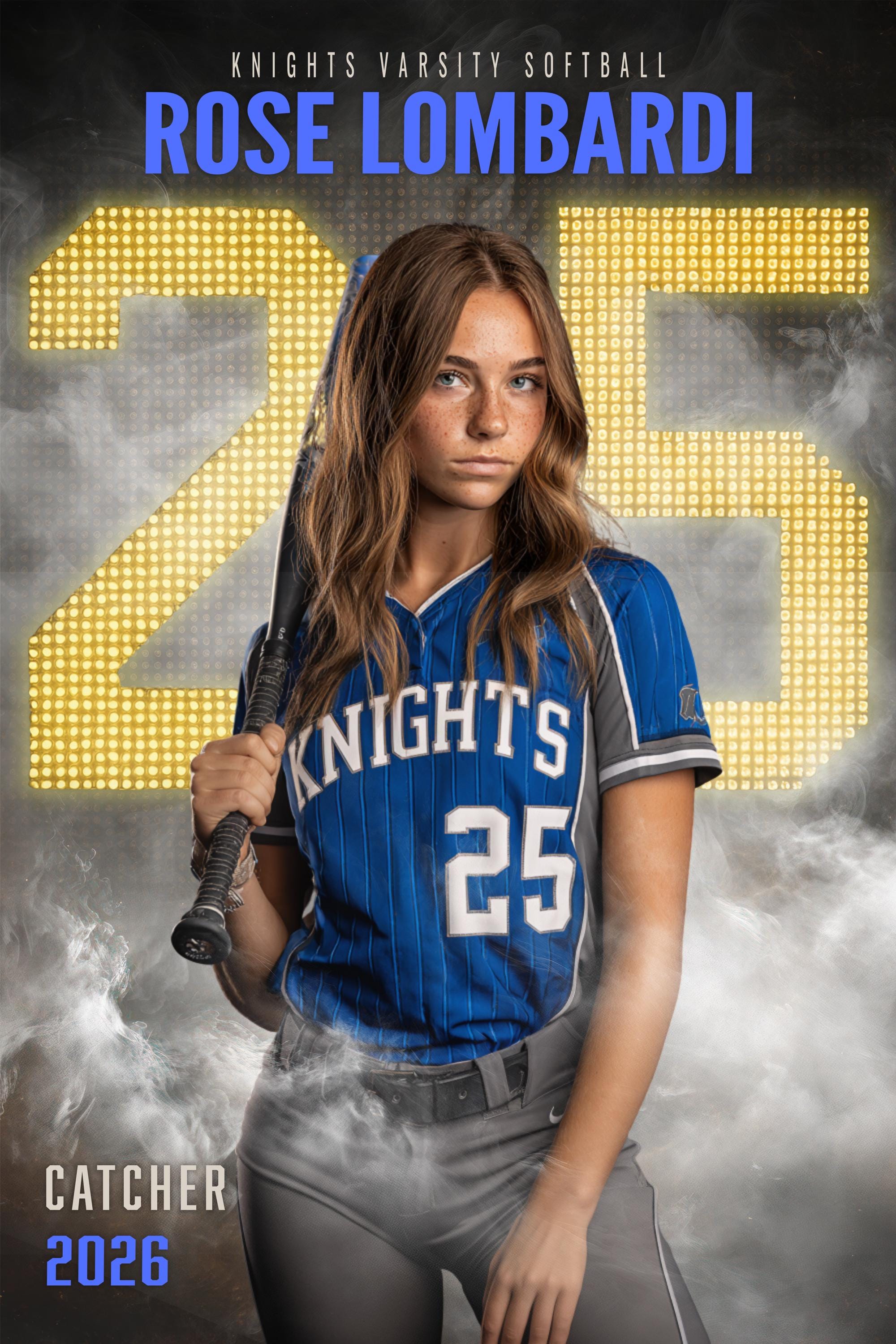 Scoreboard Numbers Softball Poster Template | Editable in Photoshop | 2:3