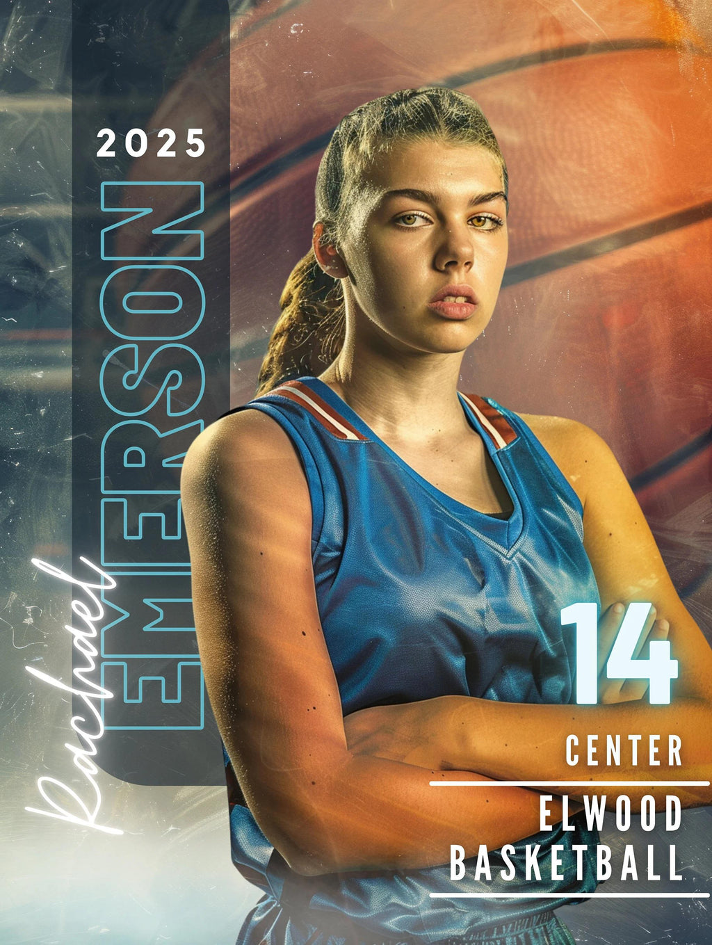 Smokey Basketball Basketball Poster Template | Editable in Photoshop | 3:4