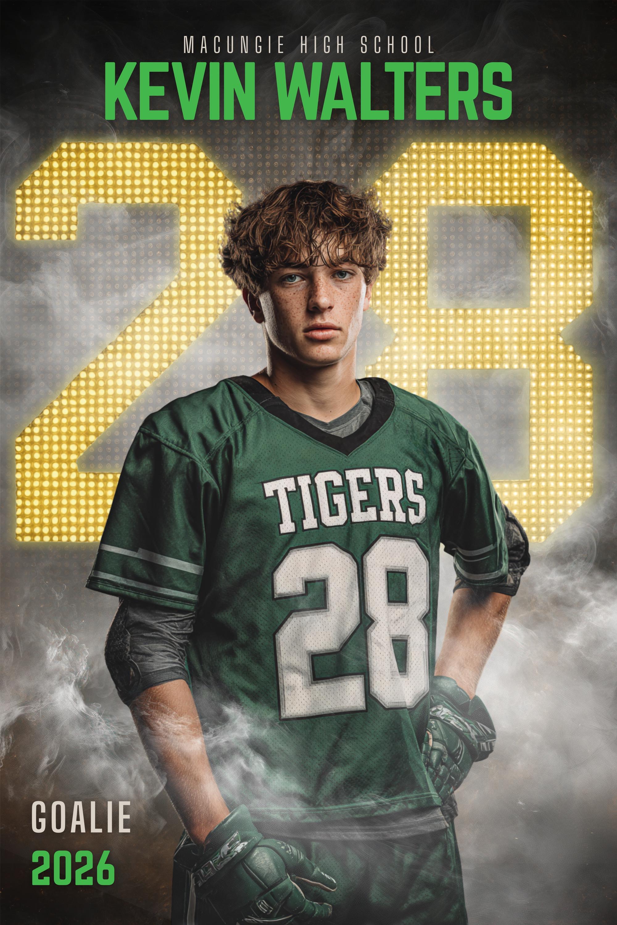 Scoreboard Numbers Lacrosse Poster Template | Editable in Canva | 2:3