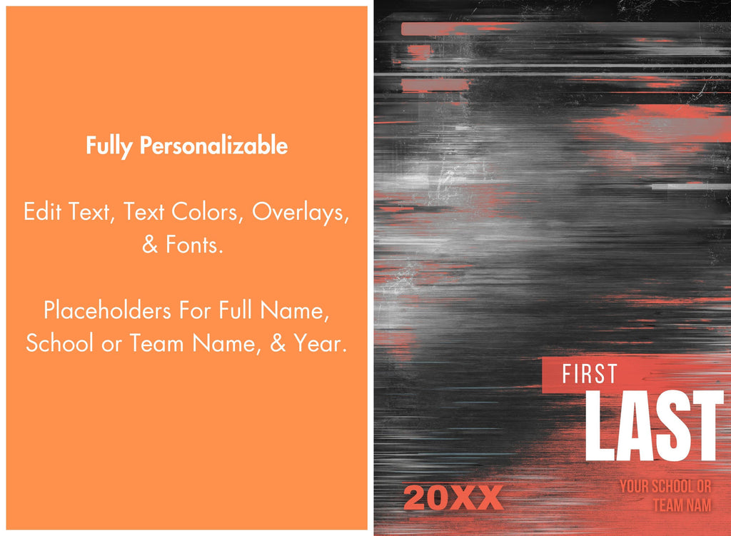 Speed Streaks Track & Field Poster Template | Editable in Canva | 2:3