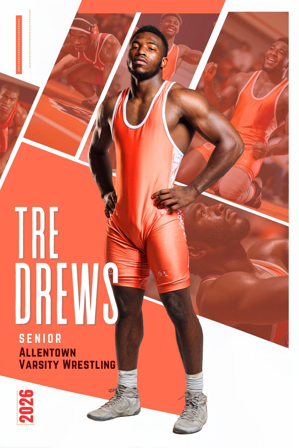 Multi-Photo Collage Wrestling Poster Template | Editable in Canva | 2:3
