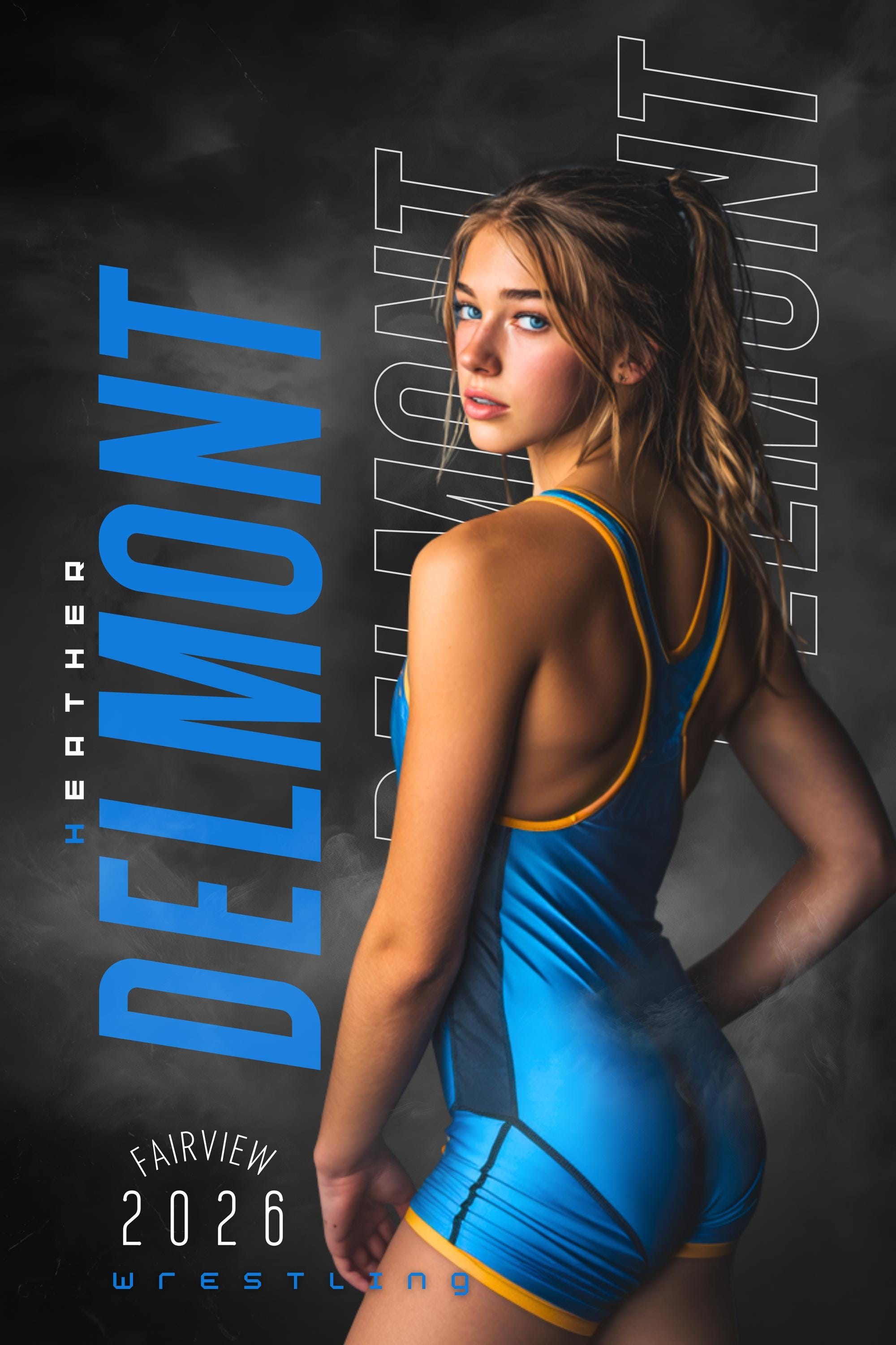 Repeating Name Wrestling Poster Template | Editable in Canva | 2:3