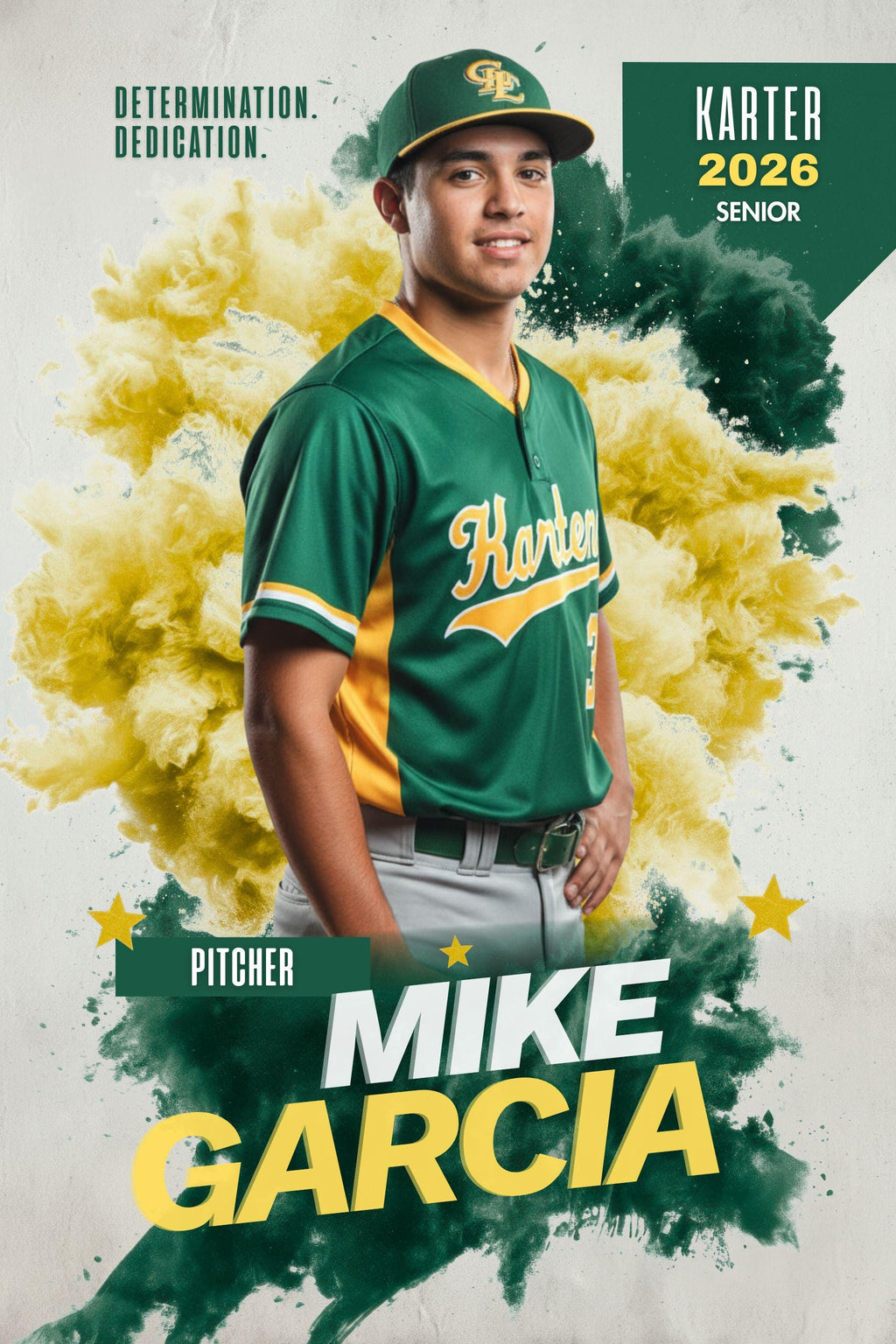 Color Burst Baseball Poster Template | Editable in Canva | 2:3