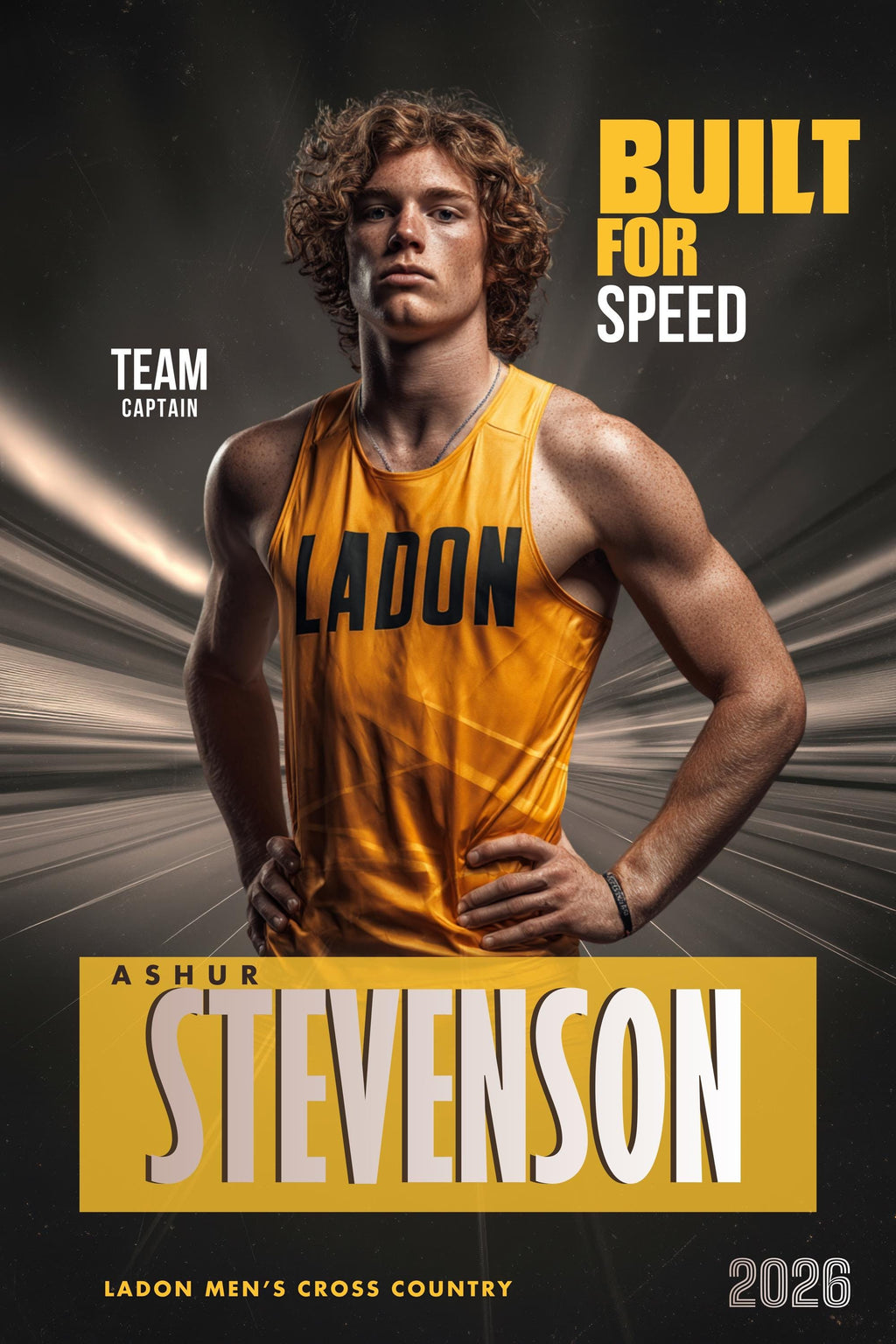Motion Streaks Track & Field Poster Template | Editable in Canva | 2:3