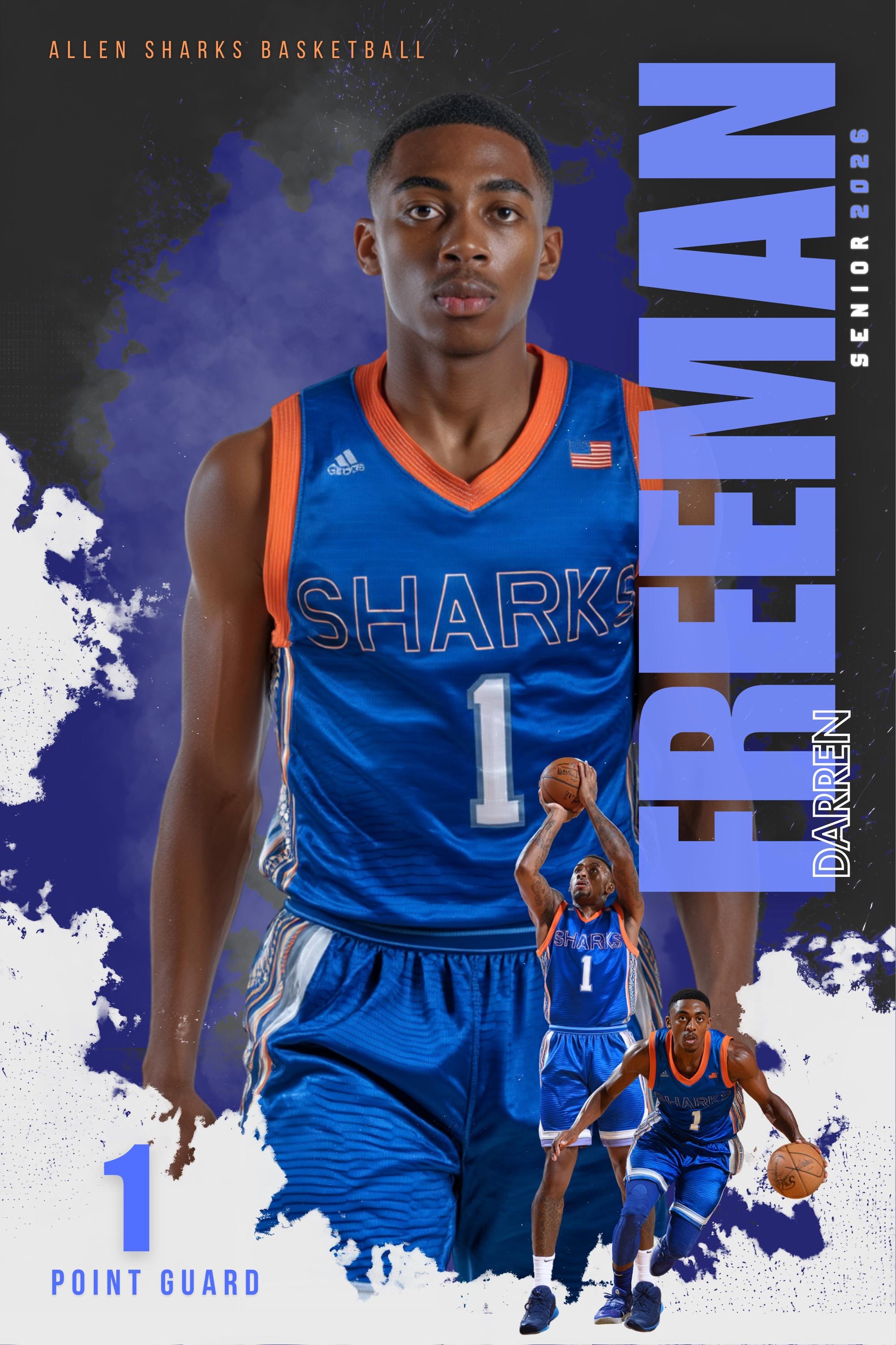 Color Splash Basketball Poster Template | Editable in Canva | 2:3